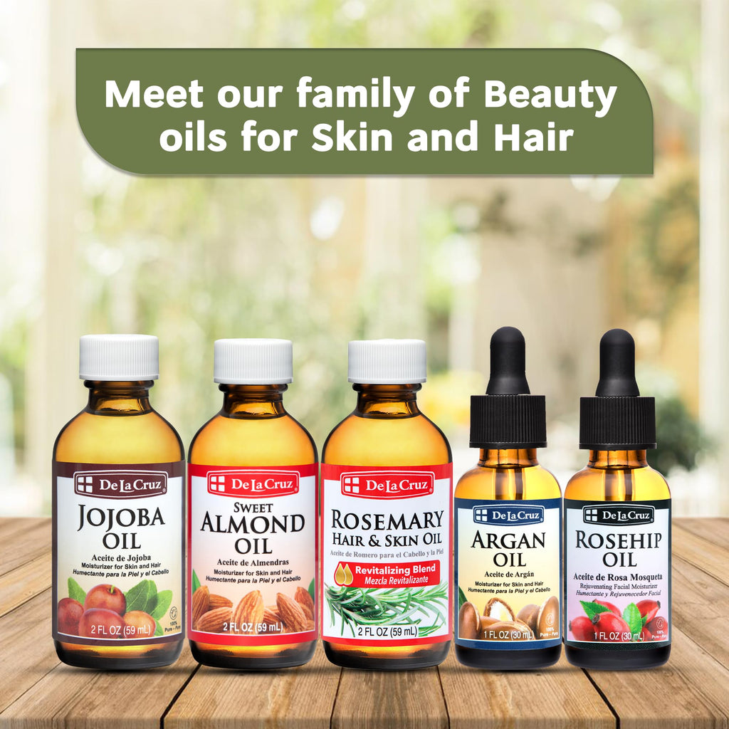 De La Cruz Pure Olive Oil – Natural Expeller Pressed Oil for Hair & Skin (8 oz)
