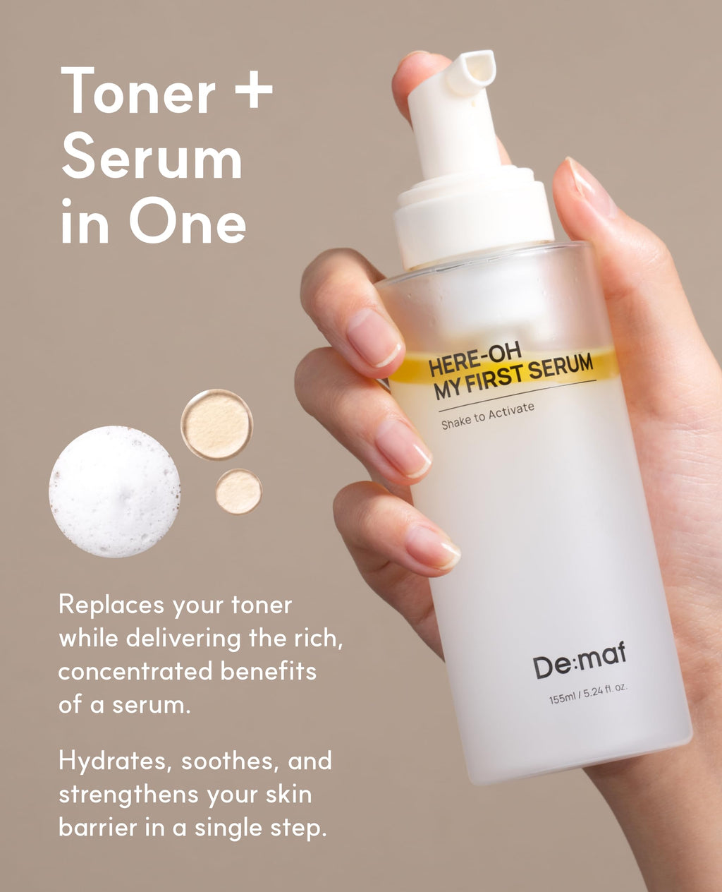 De:maf Here-Oh My Hydrating Serum with Hyaluronic Acid | Glow, Barrier Support