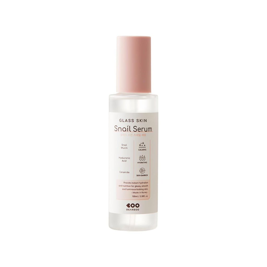 DEARBOO Glass Skin Snail Serum | Hydrating Facial Serum for Radiant, Smooth Skin – 3.38 fl oz (100 mL)