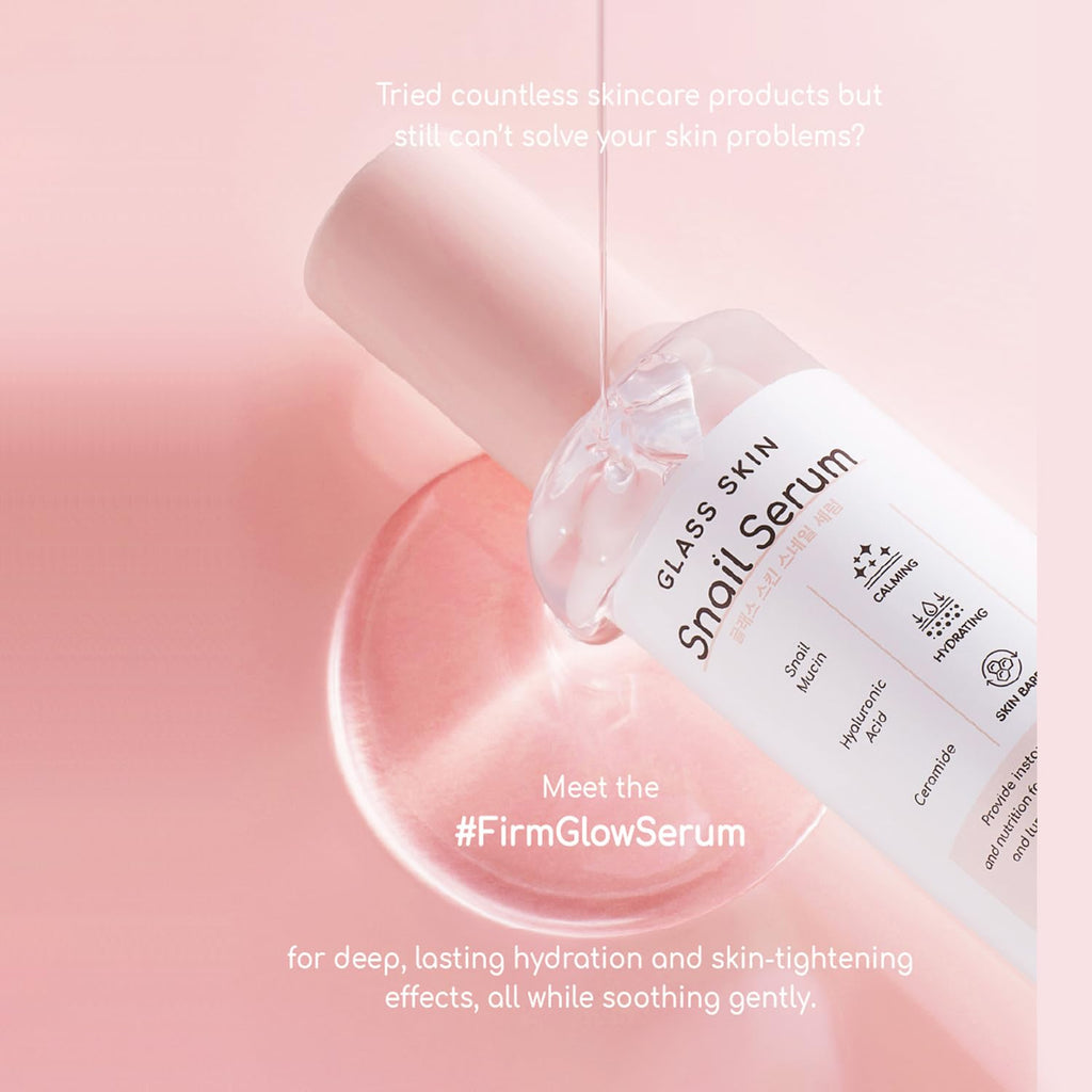 DEARBOO Glass Skin Snail Serum | Hydrating Facial Serum for Radiant, Smooth Skin – 3.38 fl oz (100 mL)