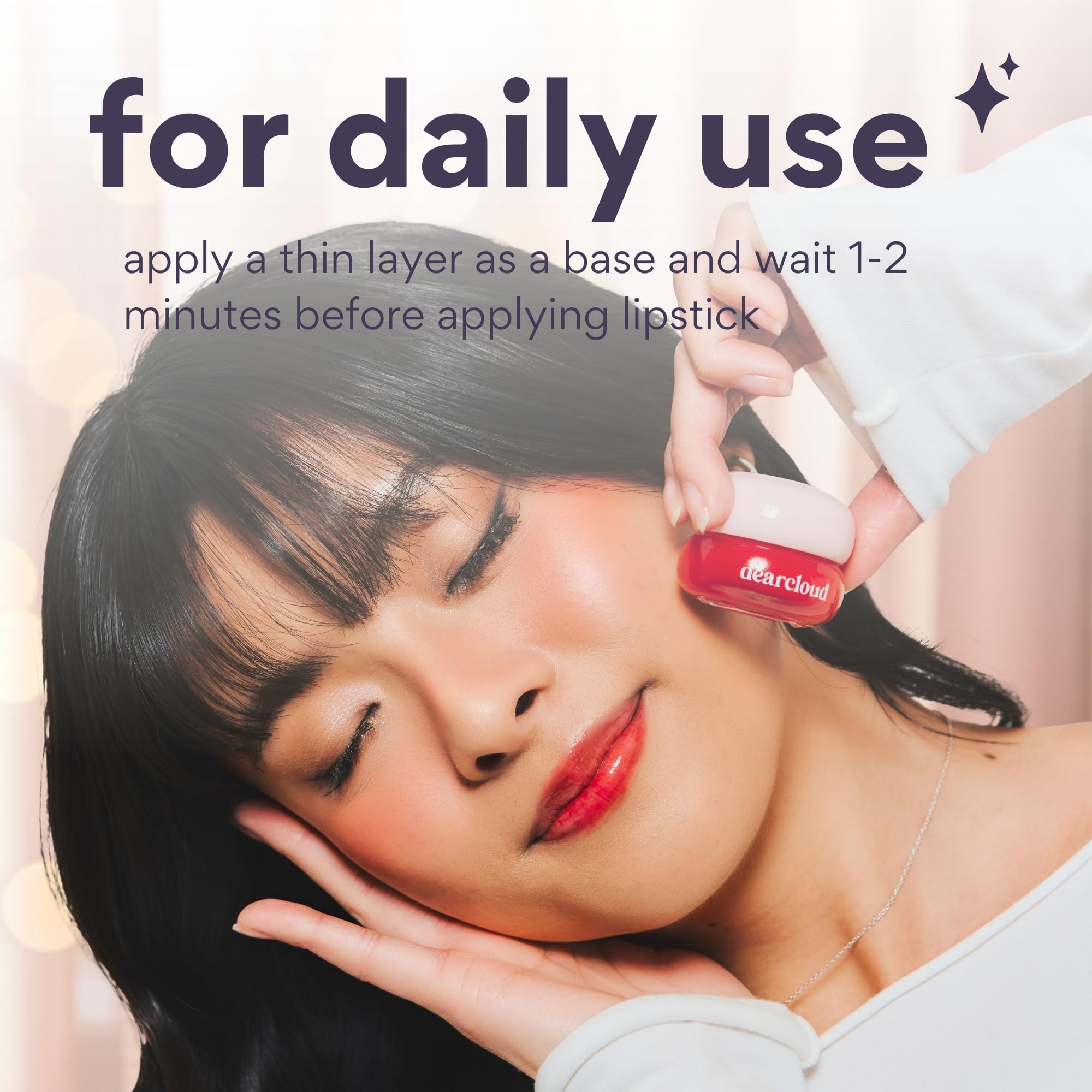 dearcloud Dewy Lip Jam – Hydrating Lip Balm & Gloss with Vitamin E (Deep Cherry)