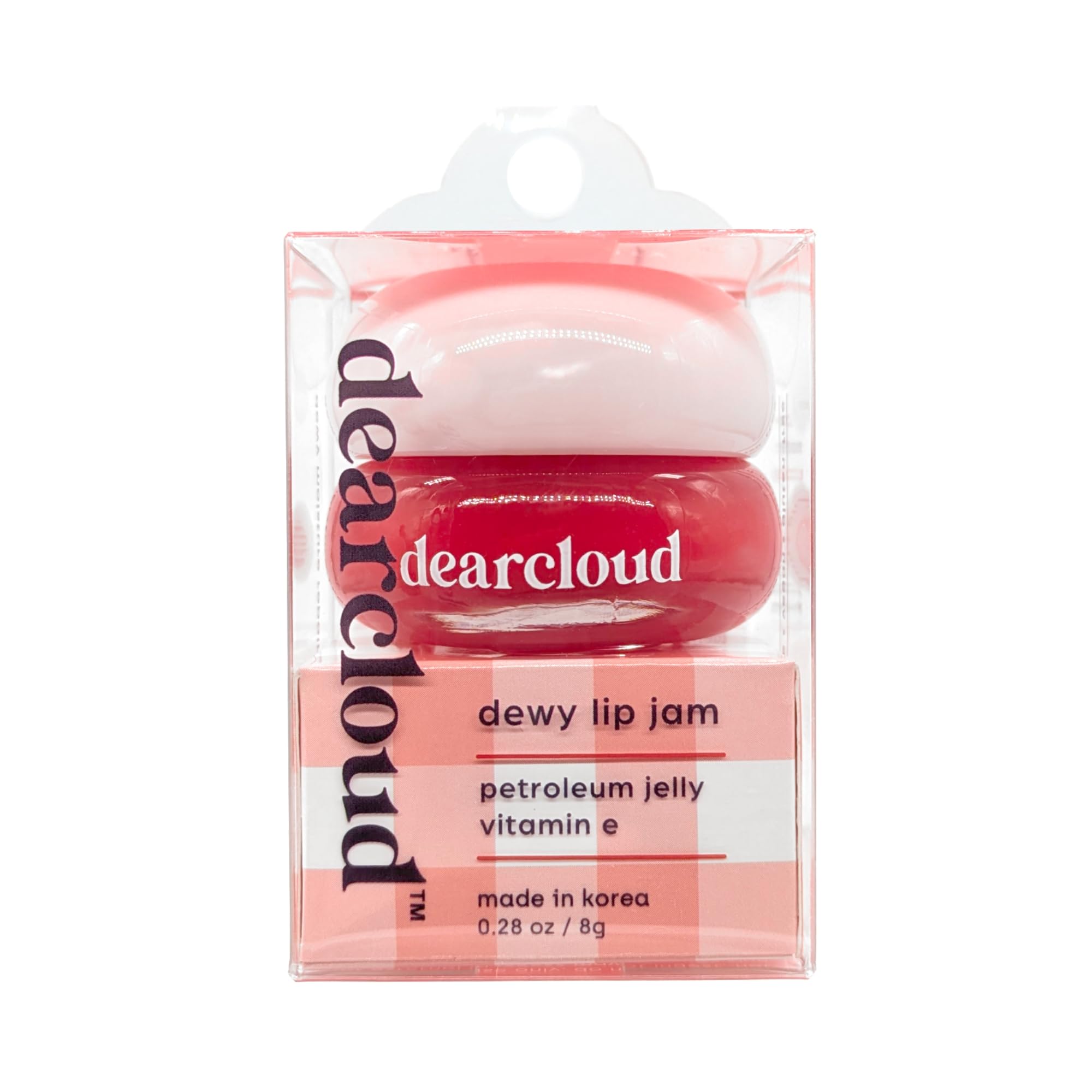 dearcloud Dewy Lip Jam – Hydrating Lip Balm & Gloss with Vitamin E (Deep Cherry)