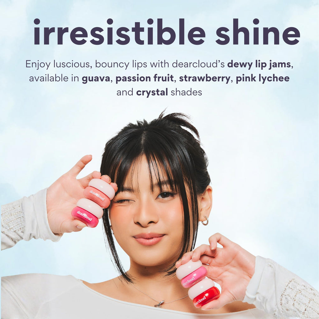 dearcloud Dewy Lip Jam – Hydrating Lip Balm & Gloss with Vitamin E (Deep Cherry)