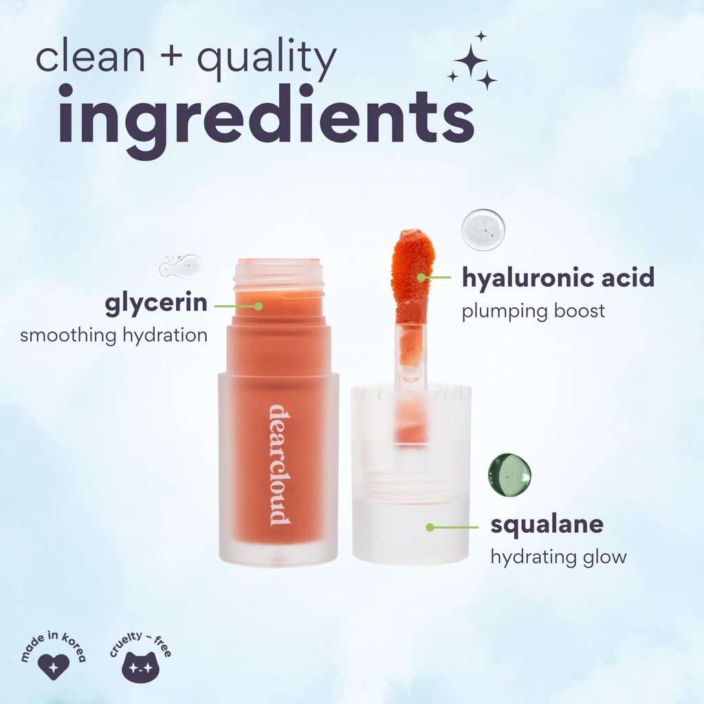 Dearcloud Gentle Crush Serum Blush – Peaches | Hydrating Liquid Blush with Hyaluronic Acid