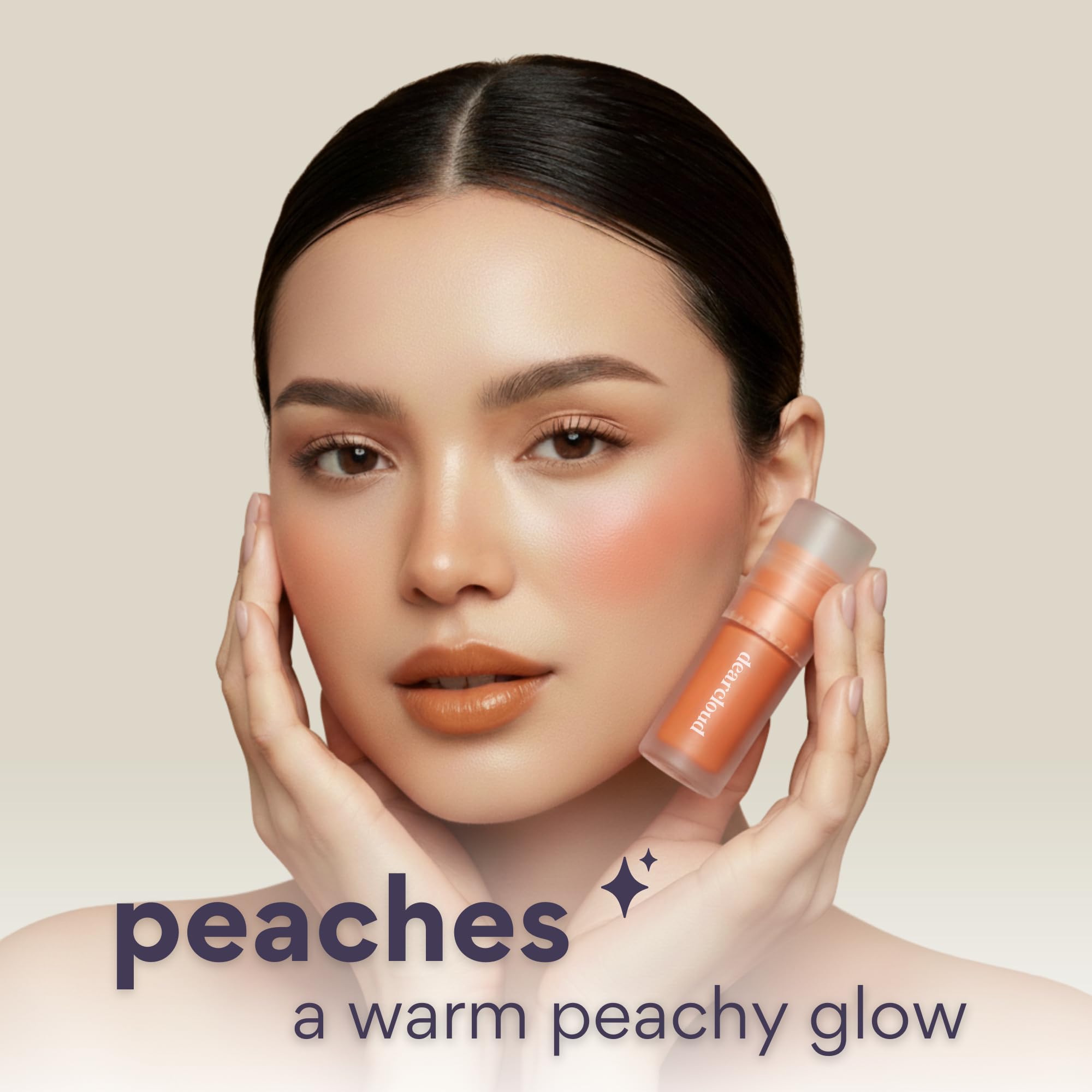 Dearcloud Gentle Crush Serum Blush – Peaches | Hydrating Liquid Blush with Hyaluronic Acid