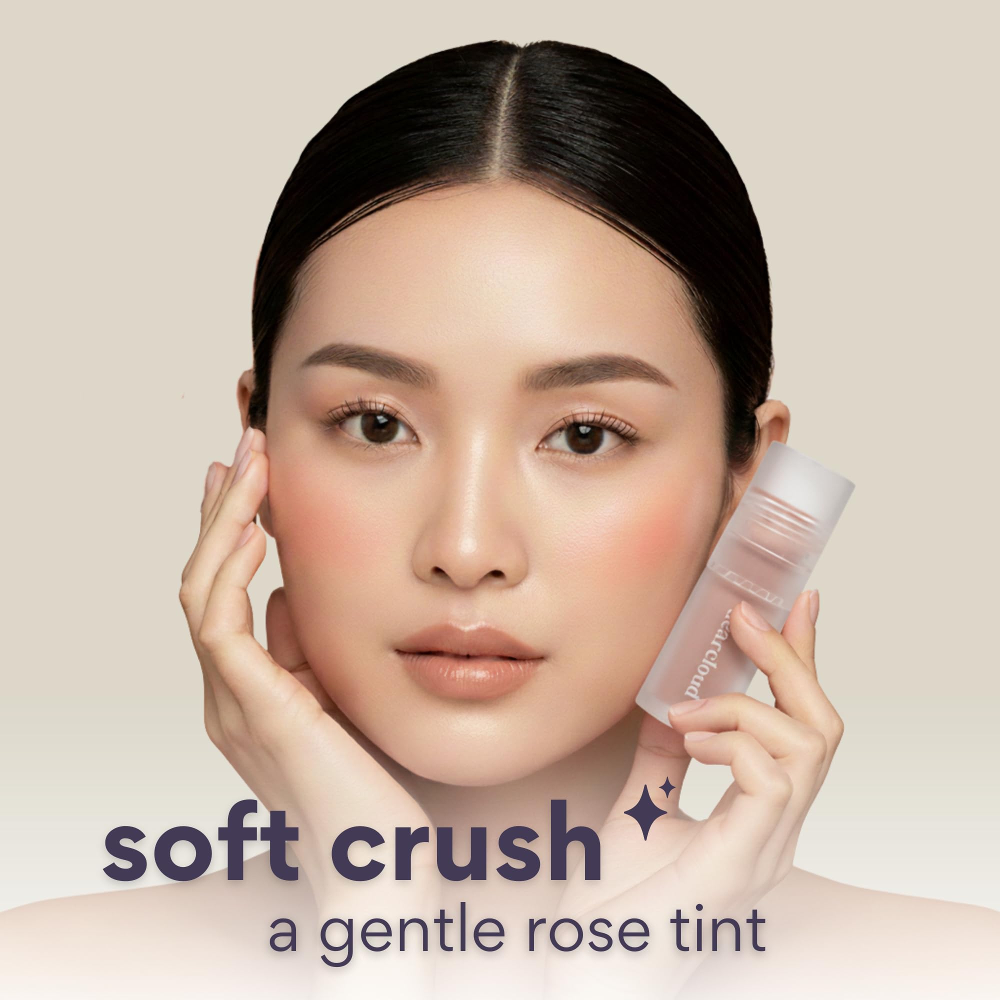 Dearcloud Gentle Crush Serum Blush – Soft Crush | Hyaluronic Acid Liquid Blush for Cheeks
