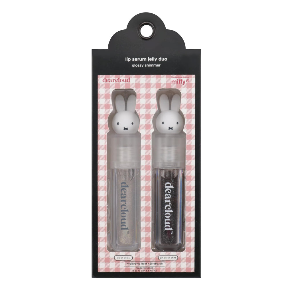 dearcloud Miffy Lip Serum Jelly Duo — Hydrating Lip Serum & pH Color Changing Gloss Set