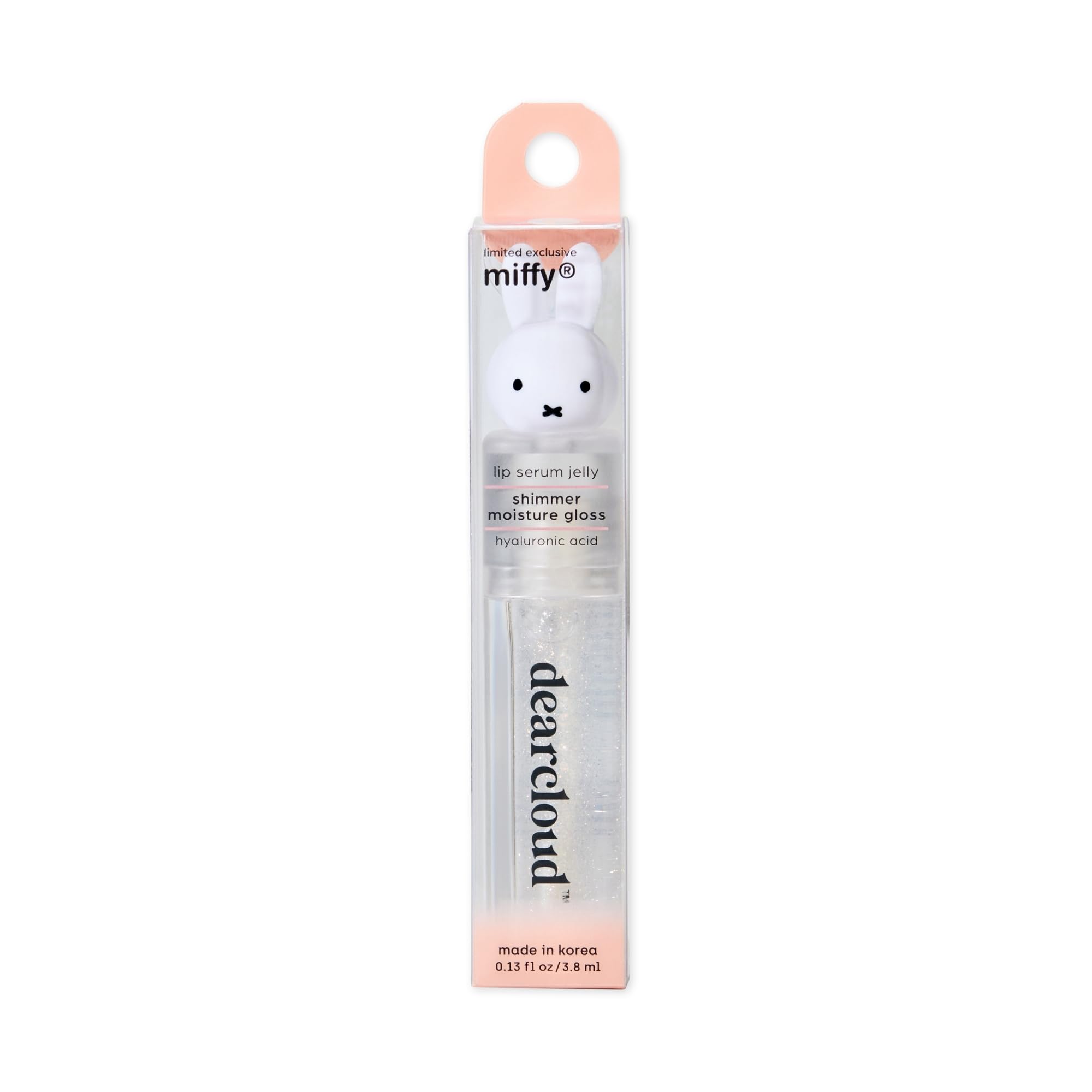 dearcloud Miffy Lip Serum Jelly – Clear Shimmer Lip Gloss for Hydration & Shine (Clear Skies)