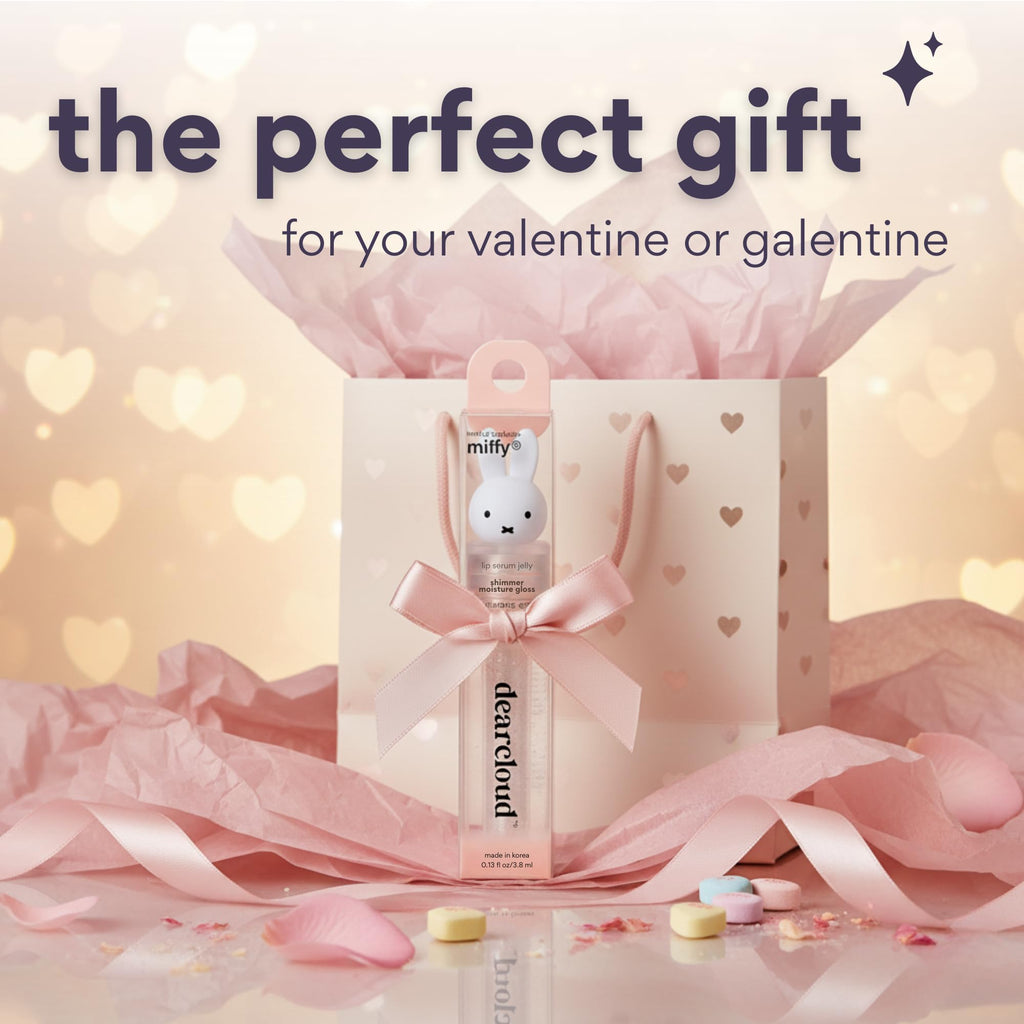dearcloud Miffy Lip Serum Jelly – Clear Shimmer Lip Gloss for Hydration & Shine (Clear Skies)
