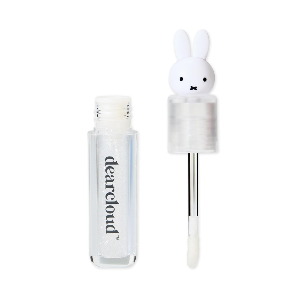 dearcloud Miffy Lip Serum Jelly – Clear Shimmer Lip Gloss for Hydration & Shine (Clear Skies)