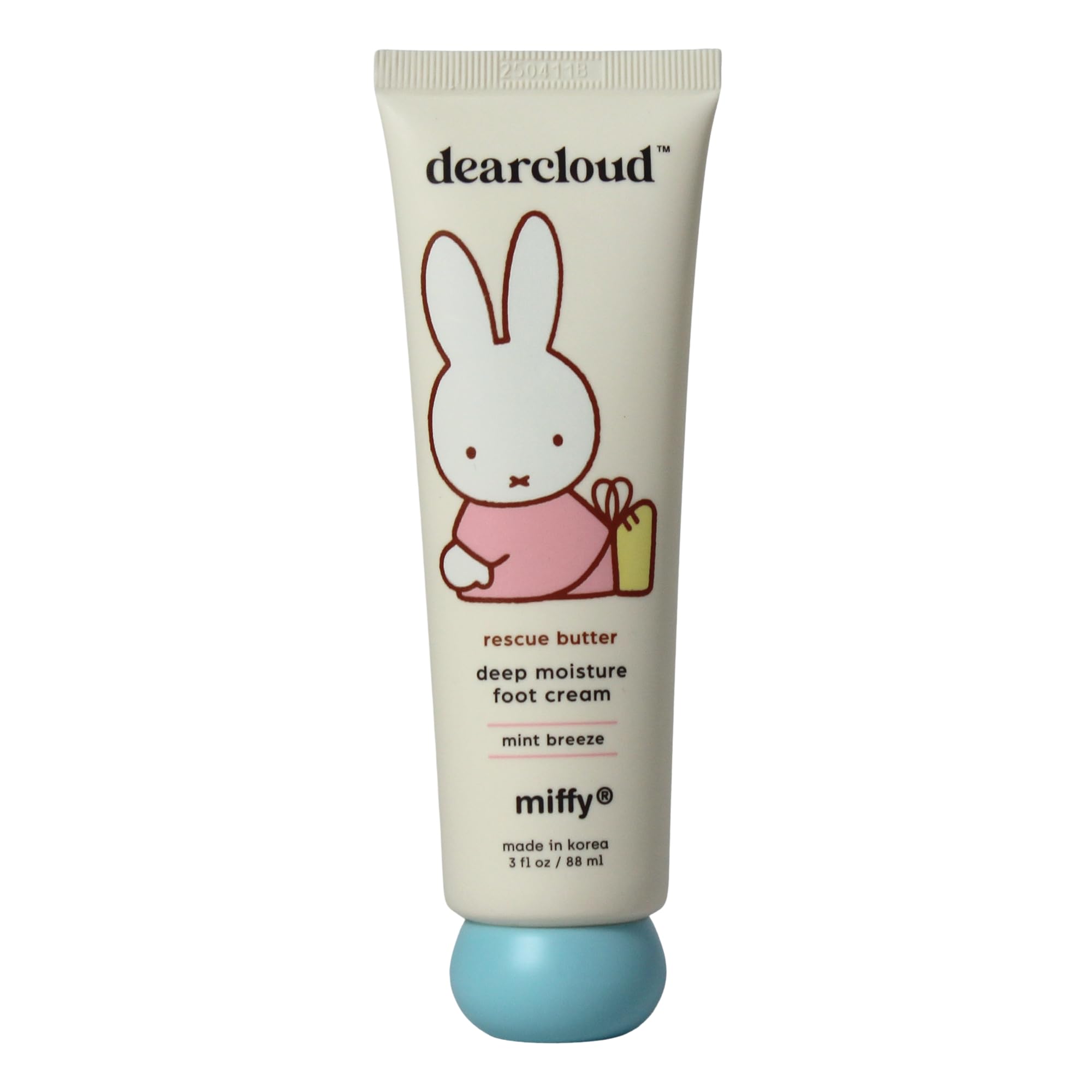 dearcloud Miffy Rescue Butter Foot Cream – Cracked Heel Repair with Shea, Urea & Peppermint Oil | Korean Foot Care – Mint Breeze 3 fl oz