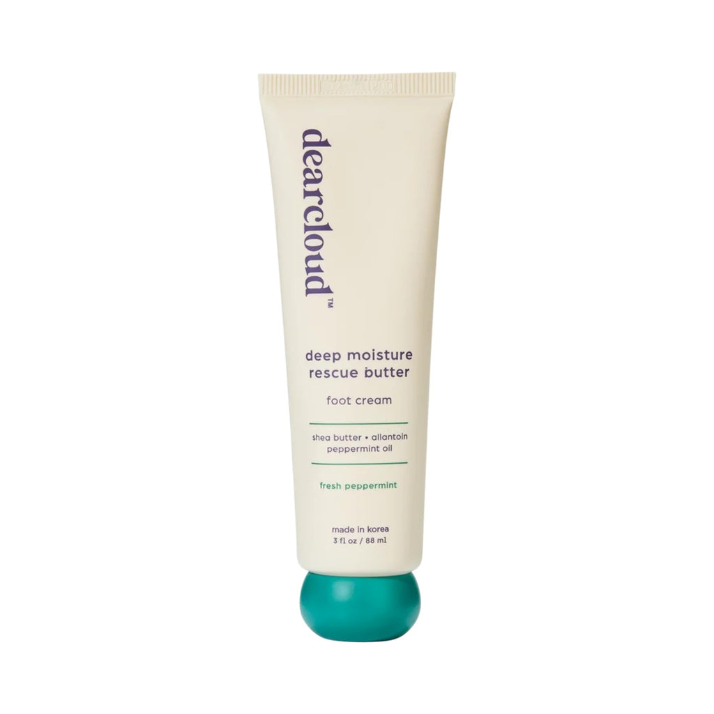 Dearcloud Rescue Butter Foot Cream – Cracked Heel Repair with Shea, Urea & Peppermint Oil (3 fl oz)