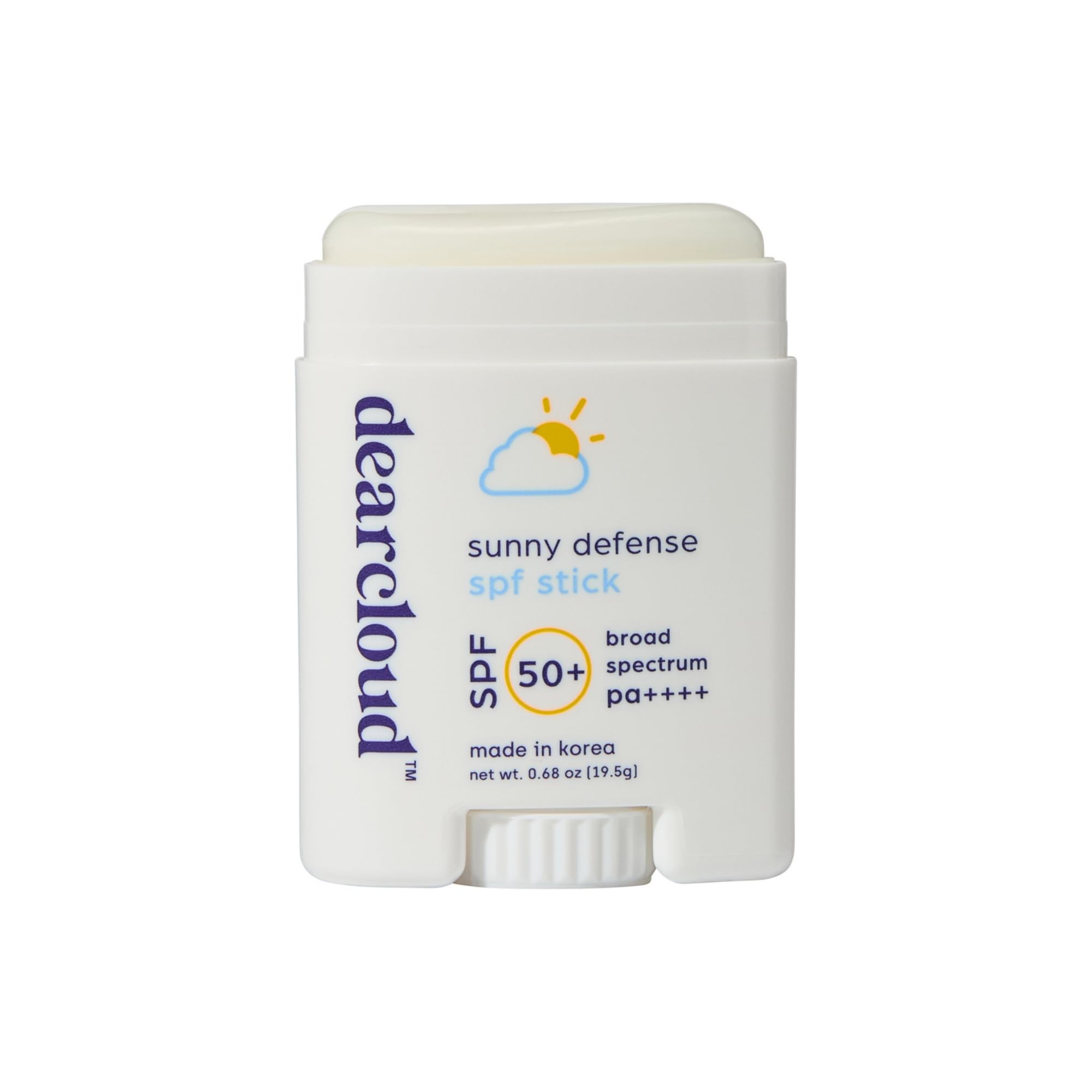 dearcloud Sunny Defense Sunscreen Stick SPF 50+ PA++++ | Korean Face & Travel Size (.68 oz)