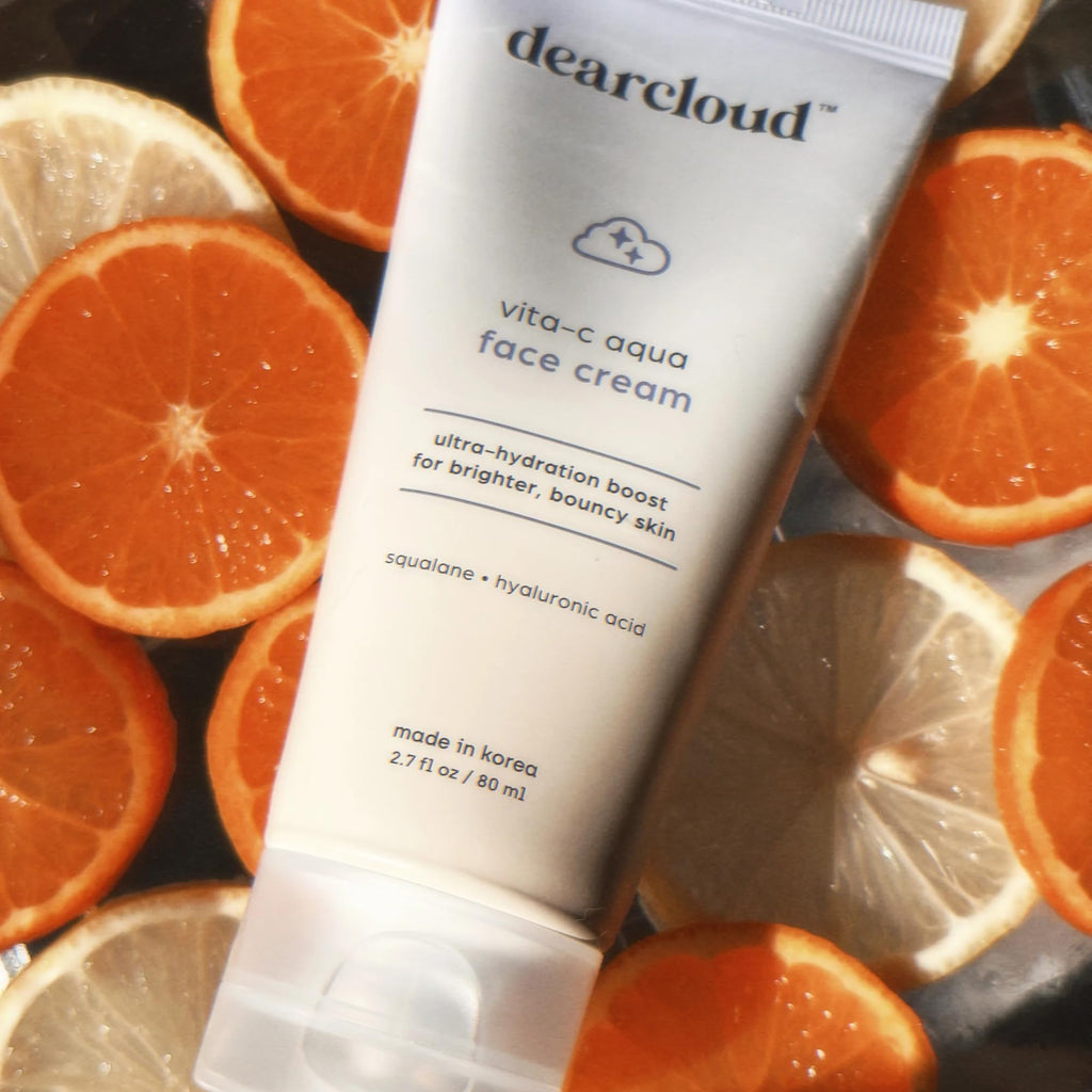 DearCloud Vita-C Aqua Face Cream – Vitamin C Moisturizer with Hyaluronic Acid & Squalane (2.7 oz)