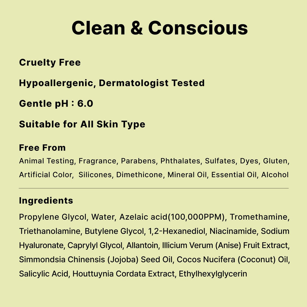 DearMYDEW 10% Azelaic Acid Serum with Niacinamide – Rosacea Relief & Acne Care (1 fl oz)