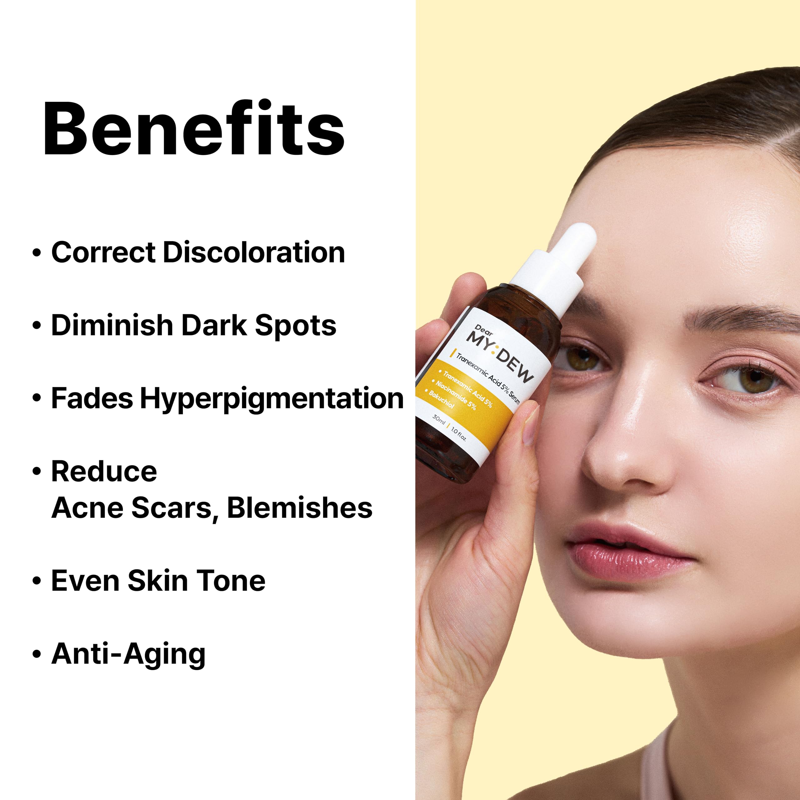 DearMYDEW 5% Tranexamic Acid Serum with 5% Niacinamide & Bakuchiol | Dark Spot Corrector