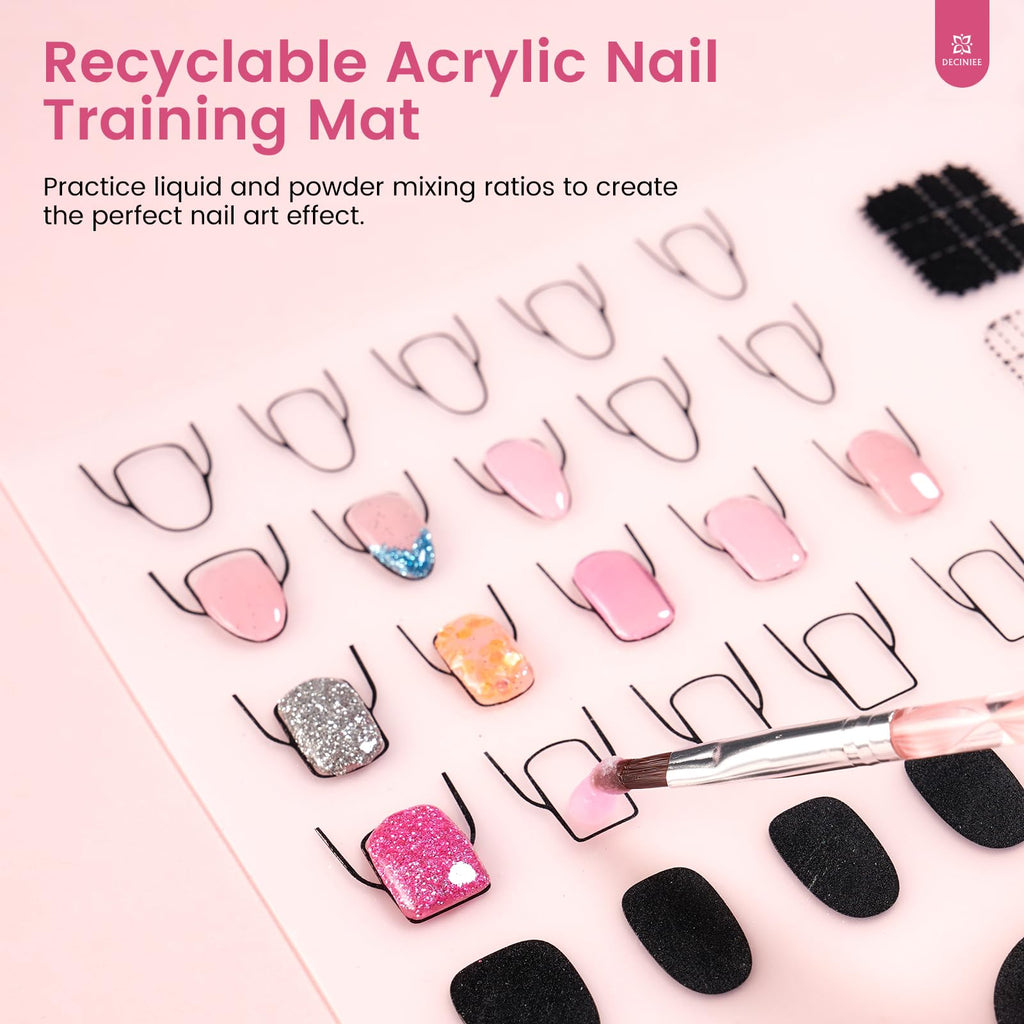 Deciniee Practice Hand for Acrylic Nails Kit — Silicone Nail Training Hand for Beginners