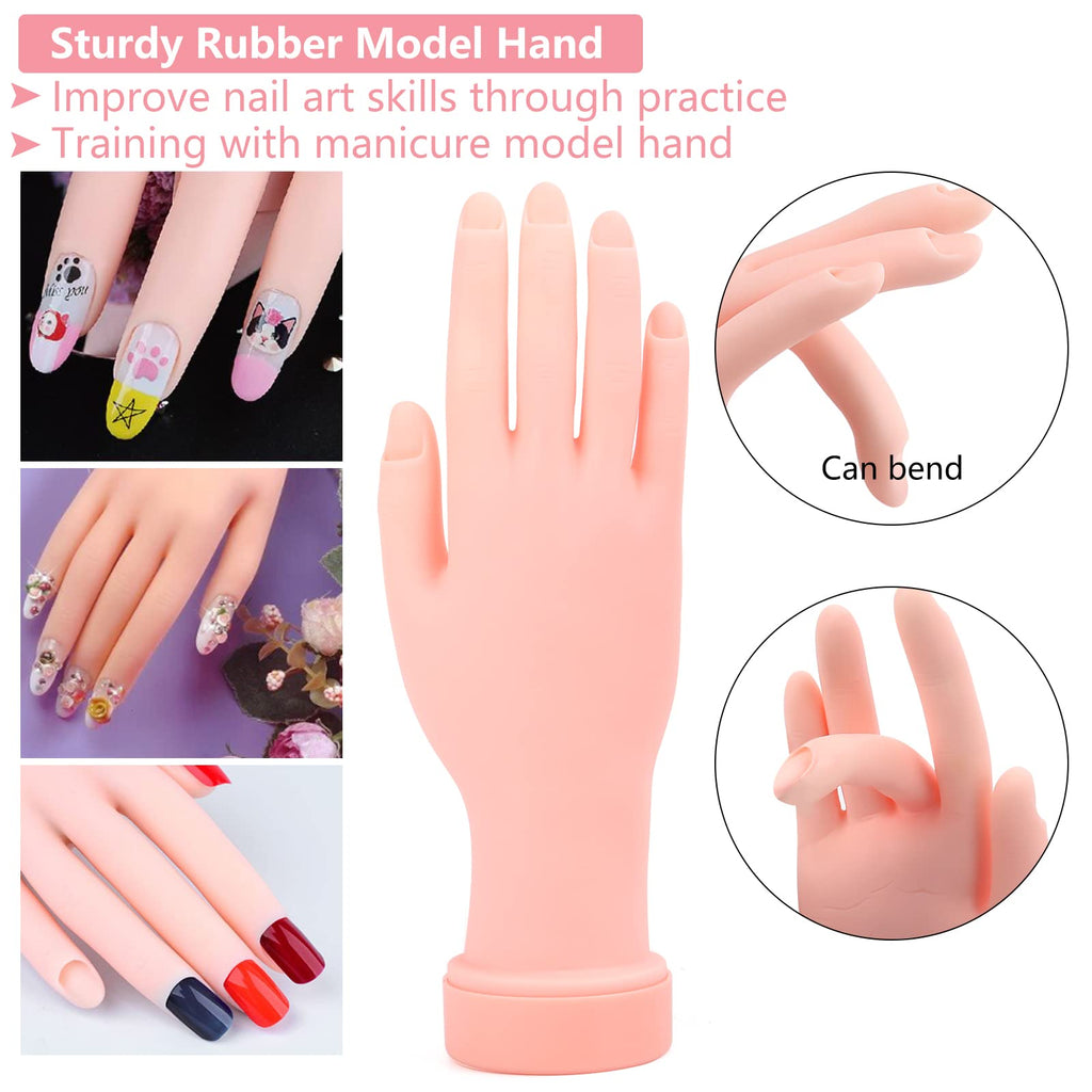 Deciniee Practice Hand for Acrylic Nails Kit - All-in-One Nail Training Set