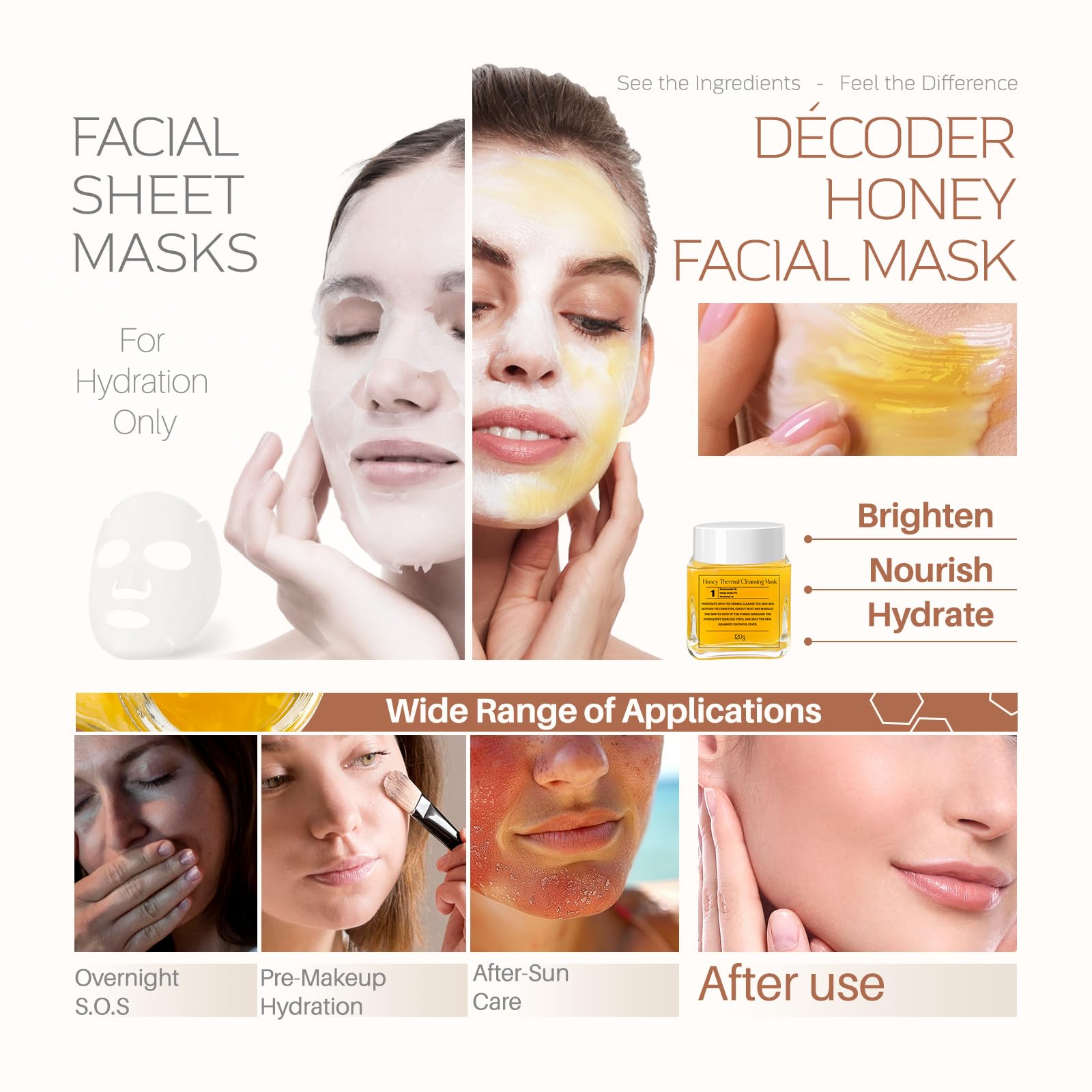 Decoder Honey Cleansing Jelly Mask — 5% Honey, Niacinamide, Collagen for Hydration