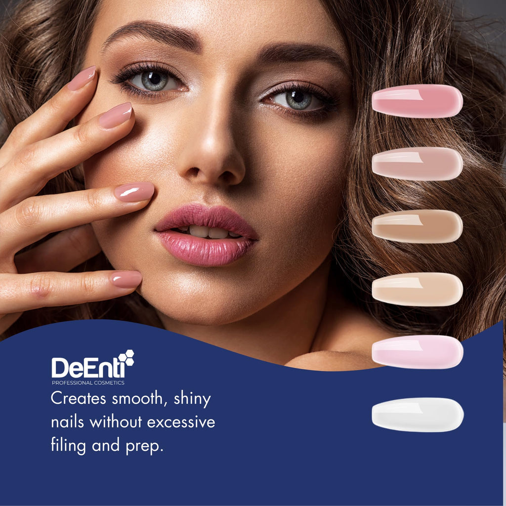 DeEnti Acrylic Nail Powder 2oz Natural Pink – Bubble-Free, Long-Lasting Nail Powder for Carving & Extensions