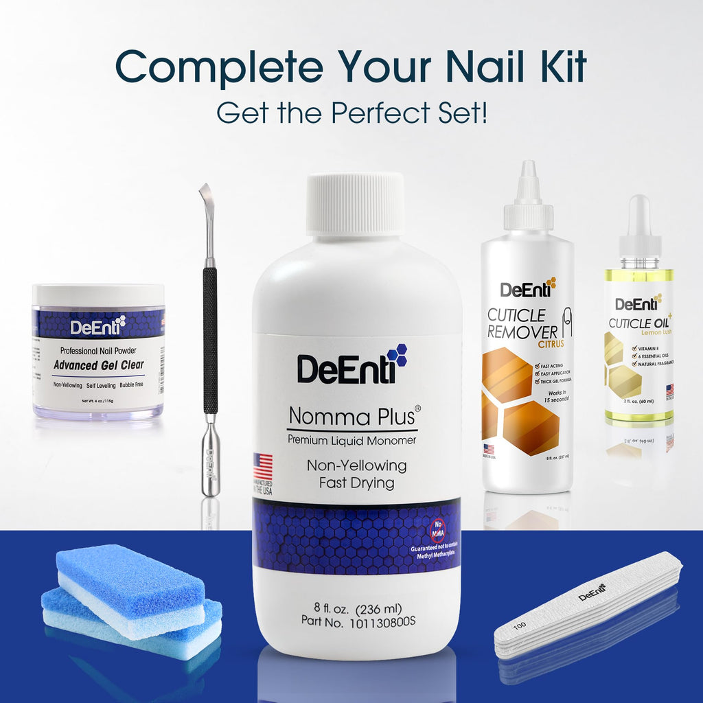 DeEnti Nomma Plus Professional Liquid Monomer – Non-Yellowing EMA Nail Liquid (8oz)
