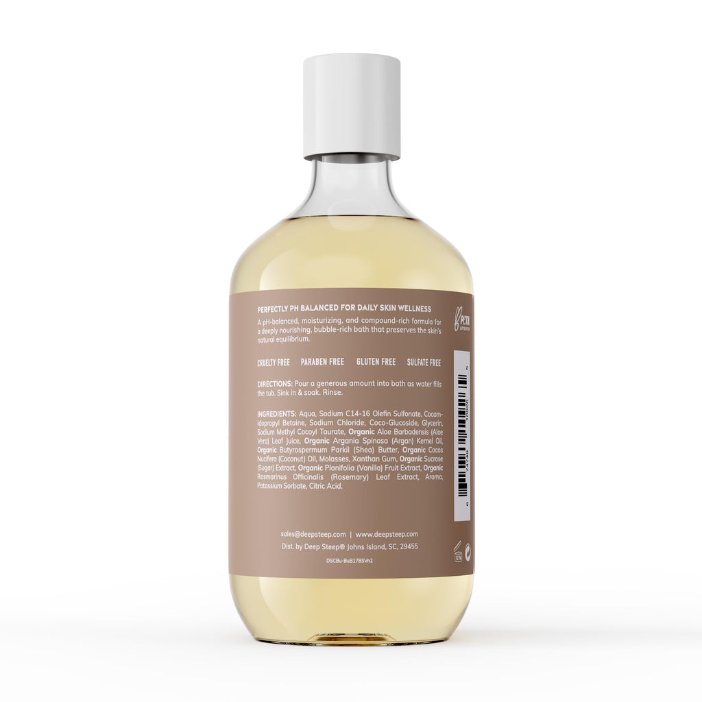 Deep Steep Bubble Bath Brown Sugar Vanilla (17 oz) – Hypoallergenic, Sulfate-Free