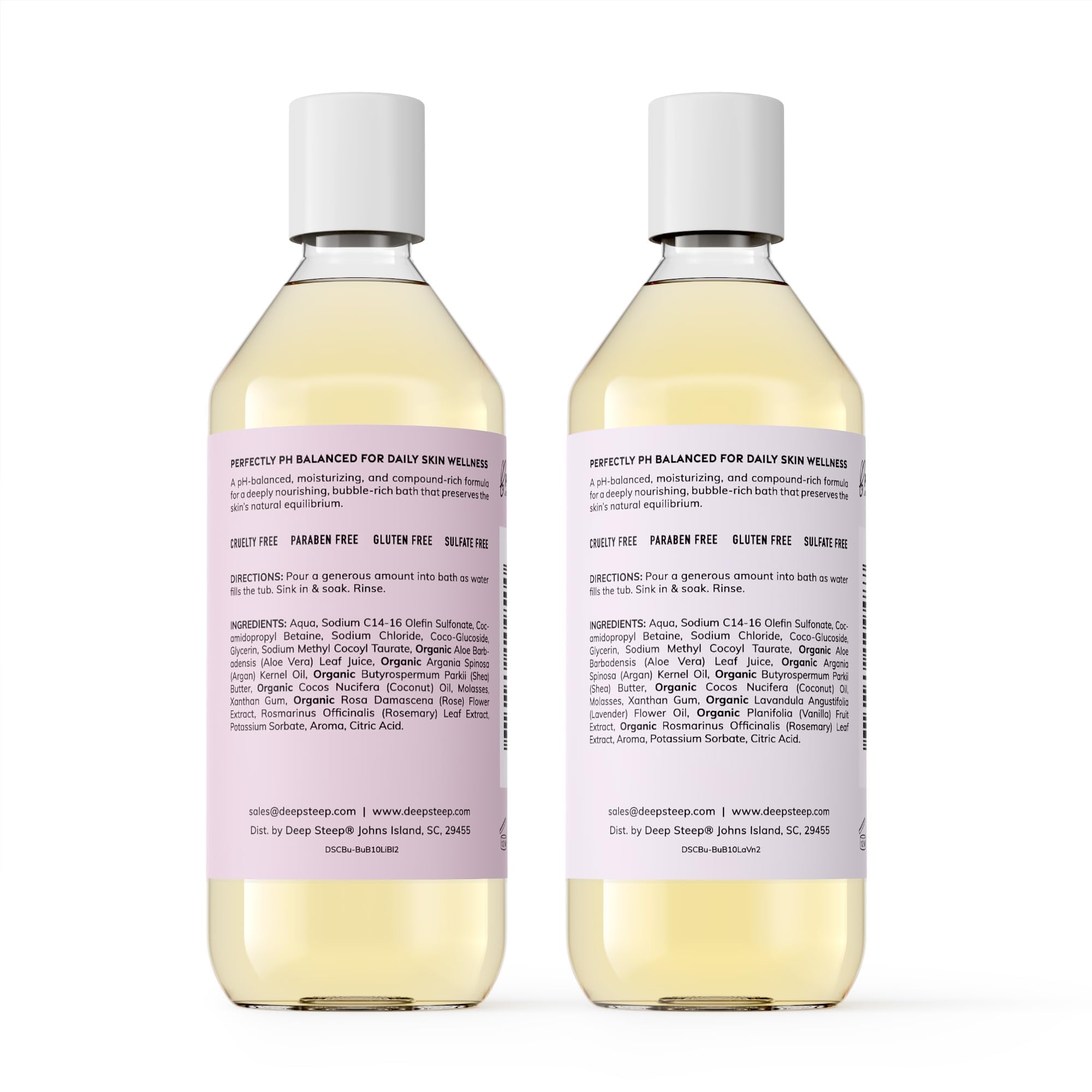 Deep Steep Bubble Bath 2-Pack – Lilac Blossom & Fresh Lavender Aromatherapy, 10 oz Each