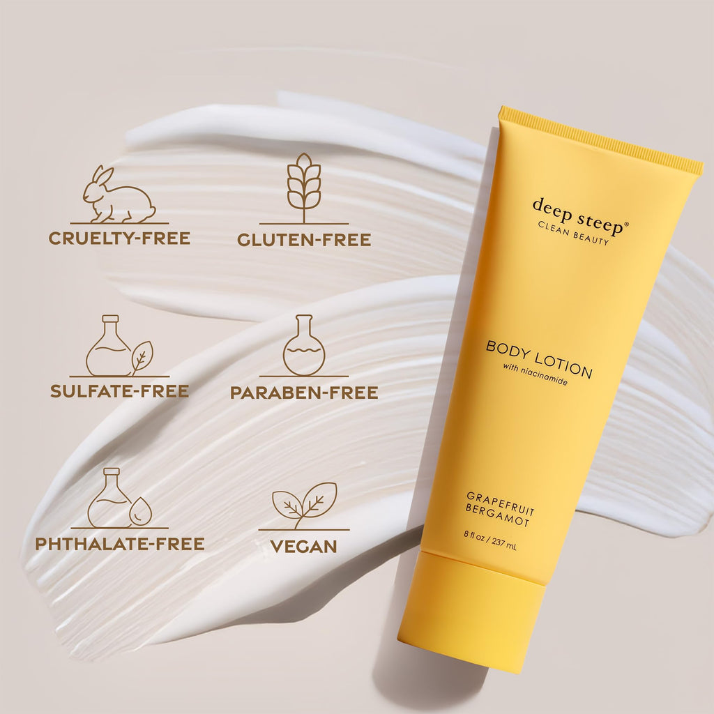 Deep Steep Body Lotion, Fig Apricot – 8 oz | Vegan Moisturizer with Coconut Oil, Shea Butter & Argan Oil