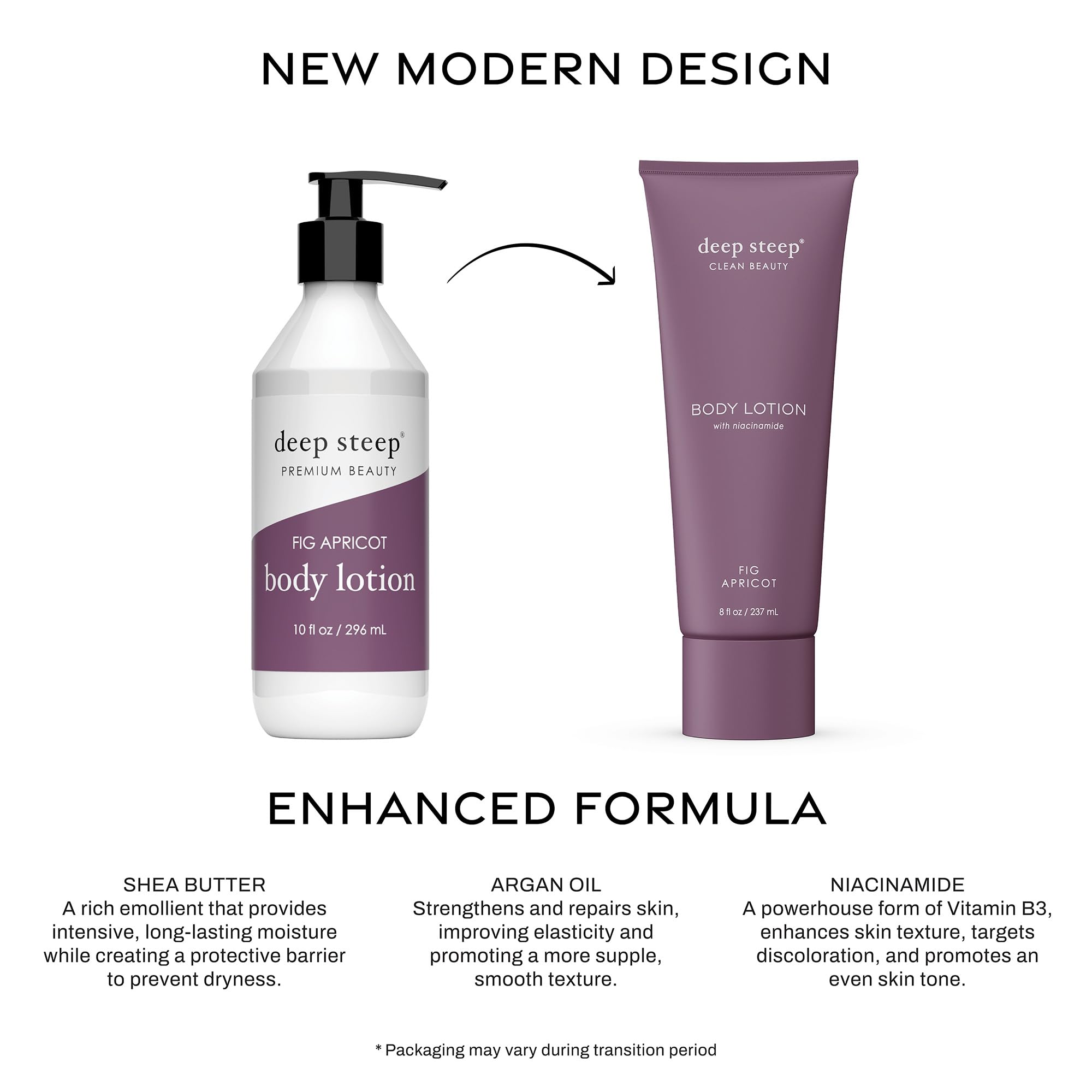 Deep Steep Body Lotion, Fig Apricot – 8 oz | Vegan Moisturizer with Coconut Oil, Shea Butter & Argan Oil