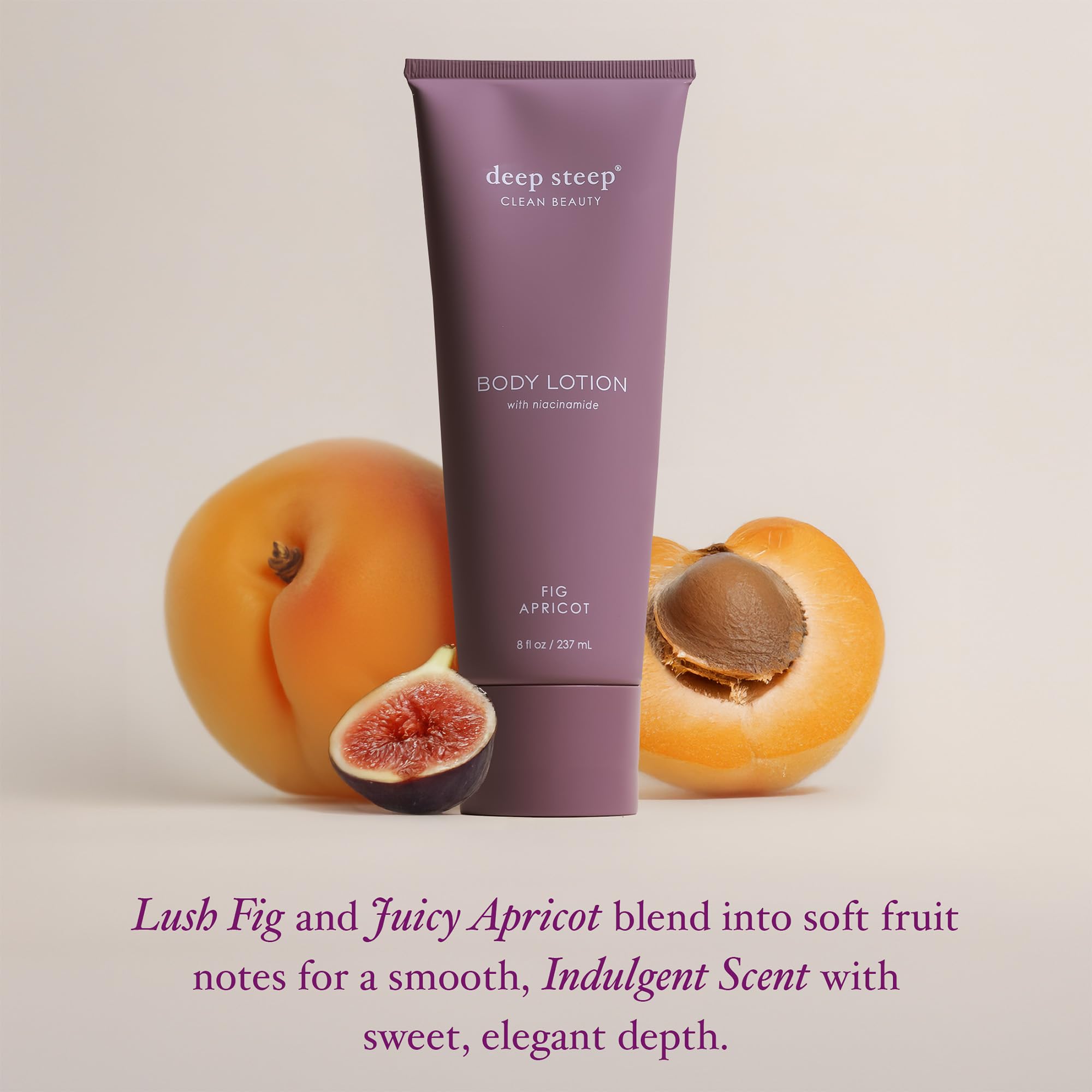 Deep Steep Body Lotion, Fig Apricot – 8 oz | Vegan Moisturizer with Coconut Oil, Shea Butter & Argan Oil
