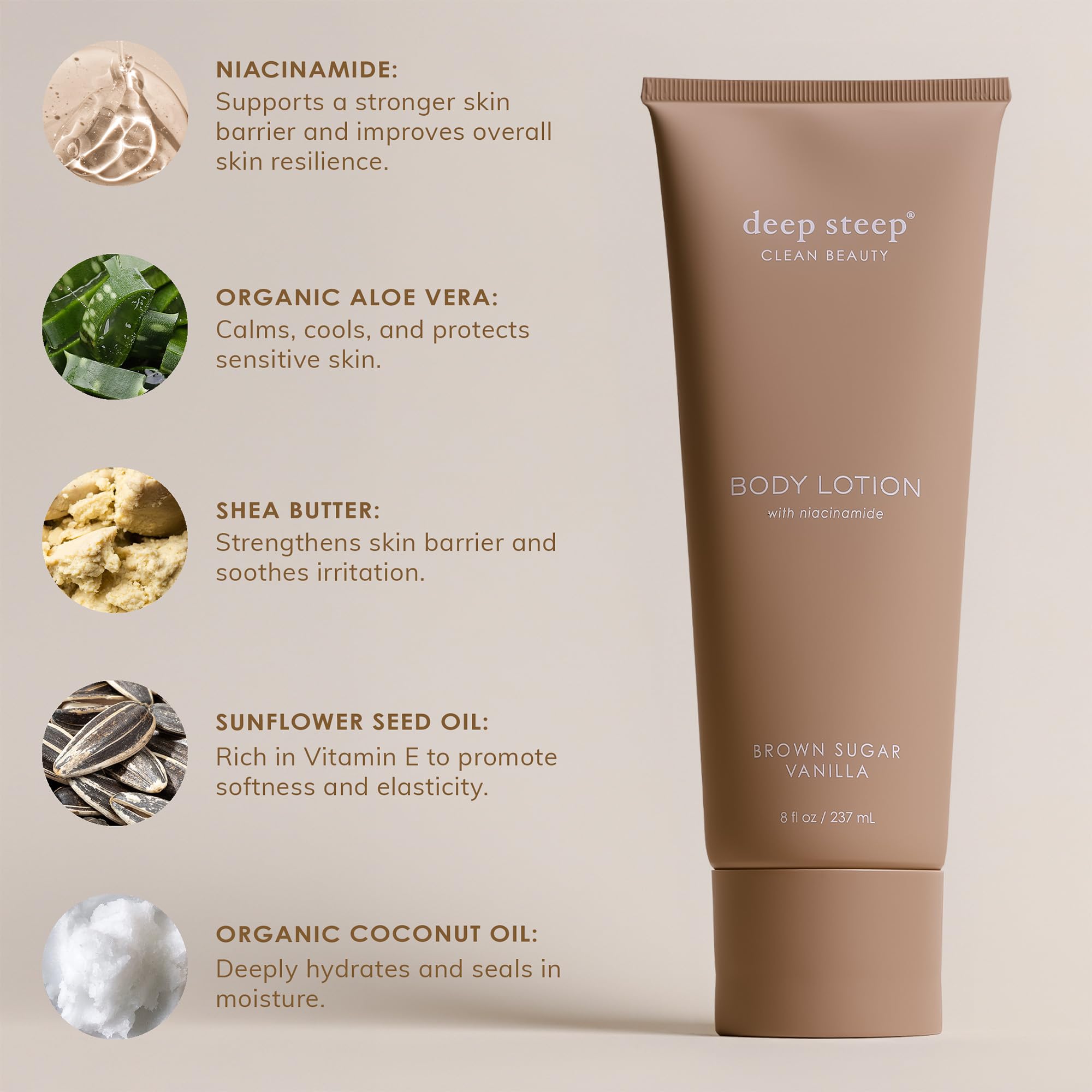 Deep Steep Body Lotion, Fig Apricot – 8 oz | Vegan Moisturizer with Coconut Oil, Shea Butter & Argan Oil