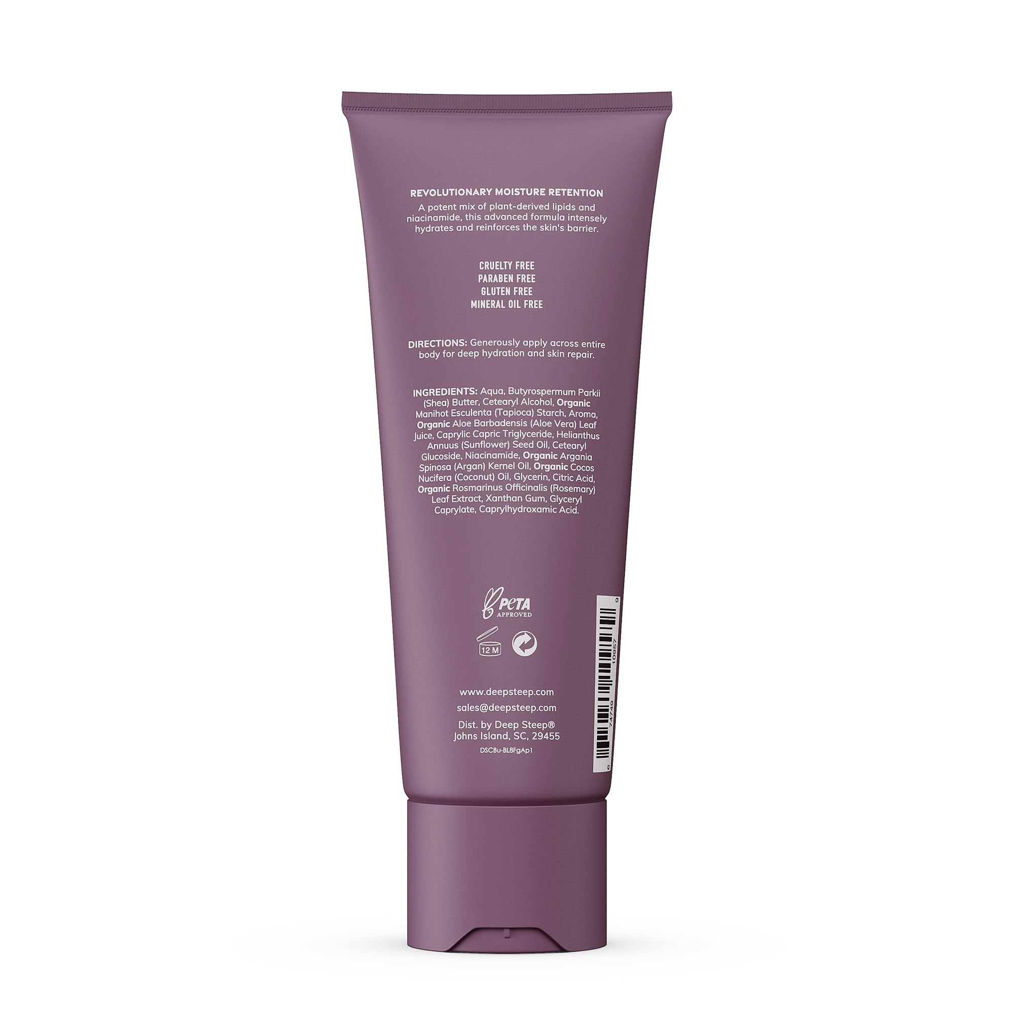 Deep Steep Body Lotion, Fig Apricot – 8 oz | Vegan Moisturizer with Coconut Oil, Shea Butter & Argan Oil