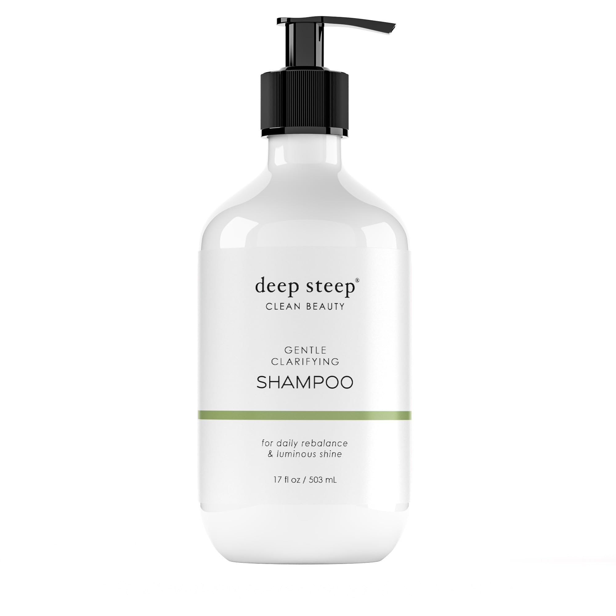 Deep Steep Gentle Clarifying Shampoo – Tea Tree, Peppermint, Aloe & Hyaluronic Acid | Sulfate-Free & Vegan