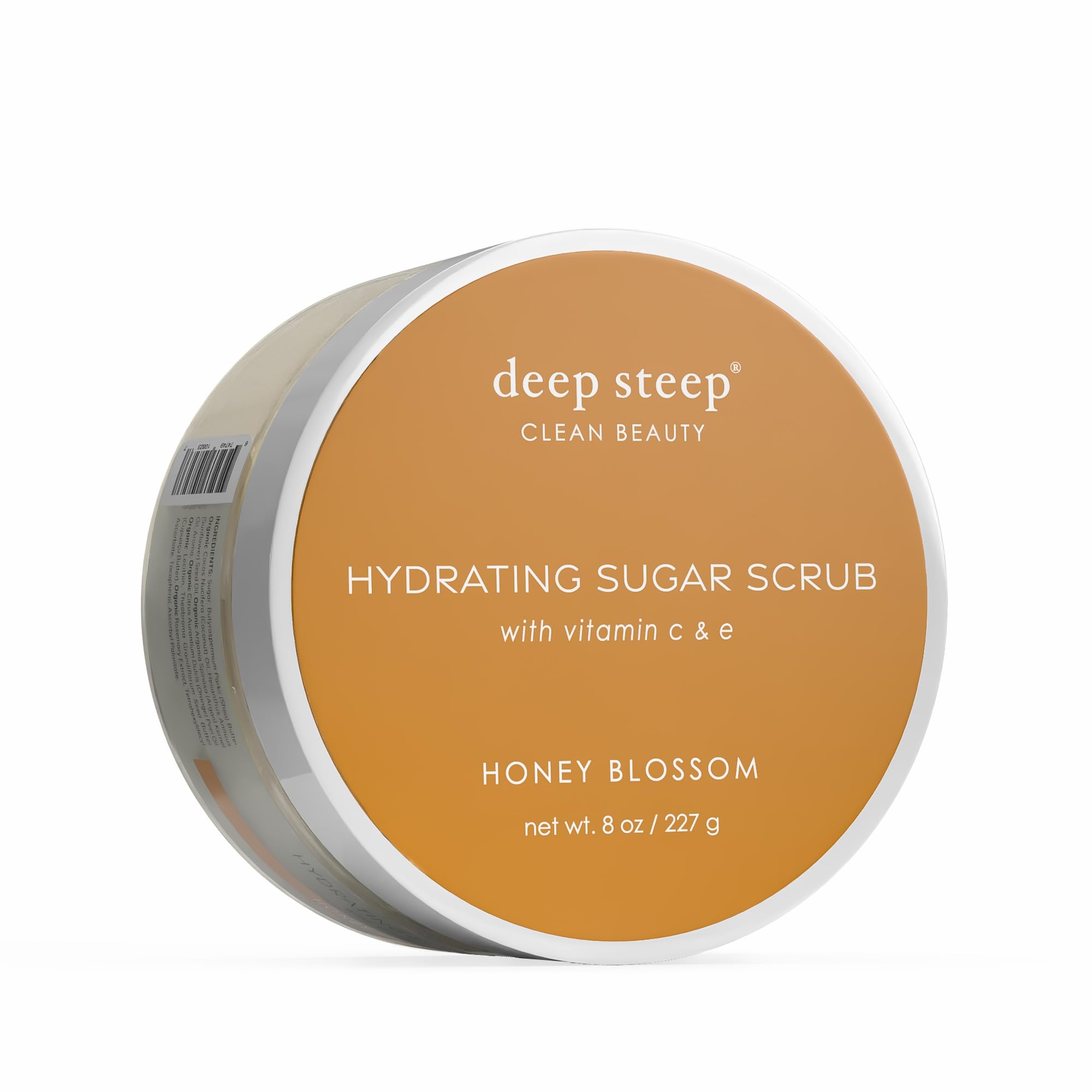 Deep Steep Honey Blossom Sugar Scrub – Exfoliating Body Scrub with Coconut Oil, Shea Butter & Argan Oil | Vegan