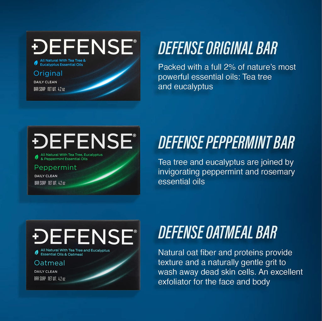 Defense Soap 12pk All Natural Tea Tree Bar Soap for Men – Wrestler-Crafted with Tea Tree & Eucalyptus