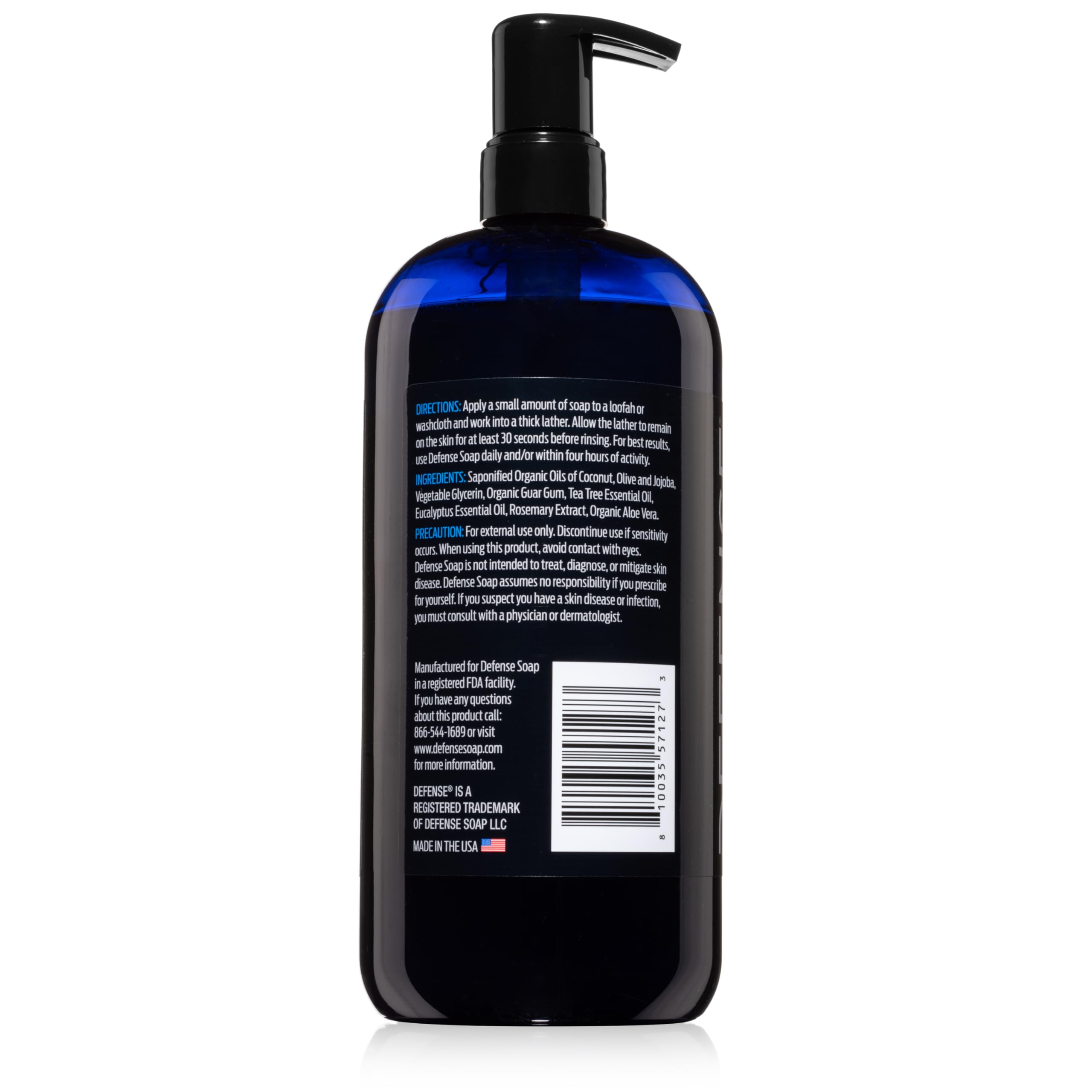 Defense Soap Tea Tree Body Wash | All-Natural Odor Control & Skin Protection for Athletes | 32 oz Pack of 2