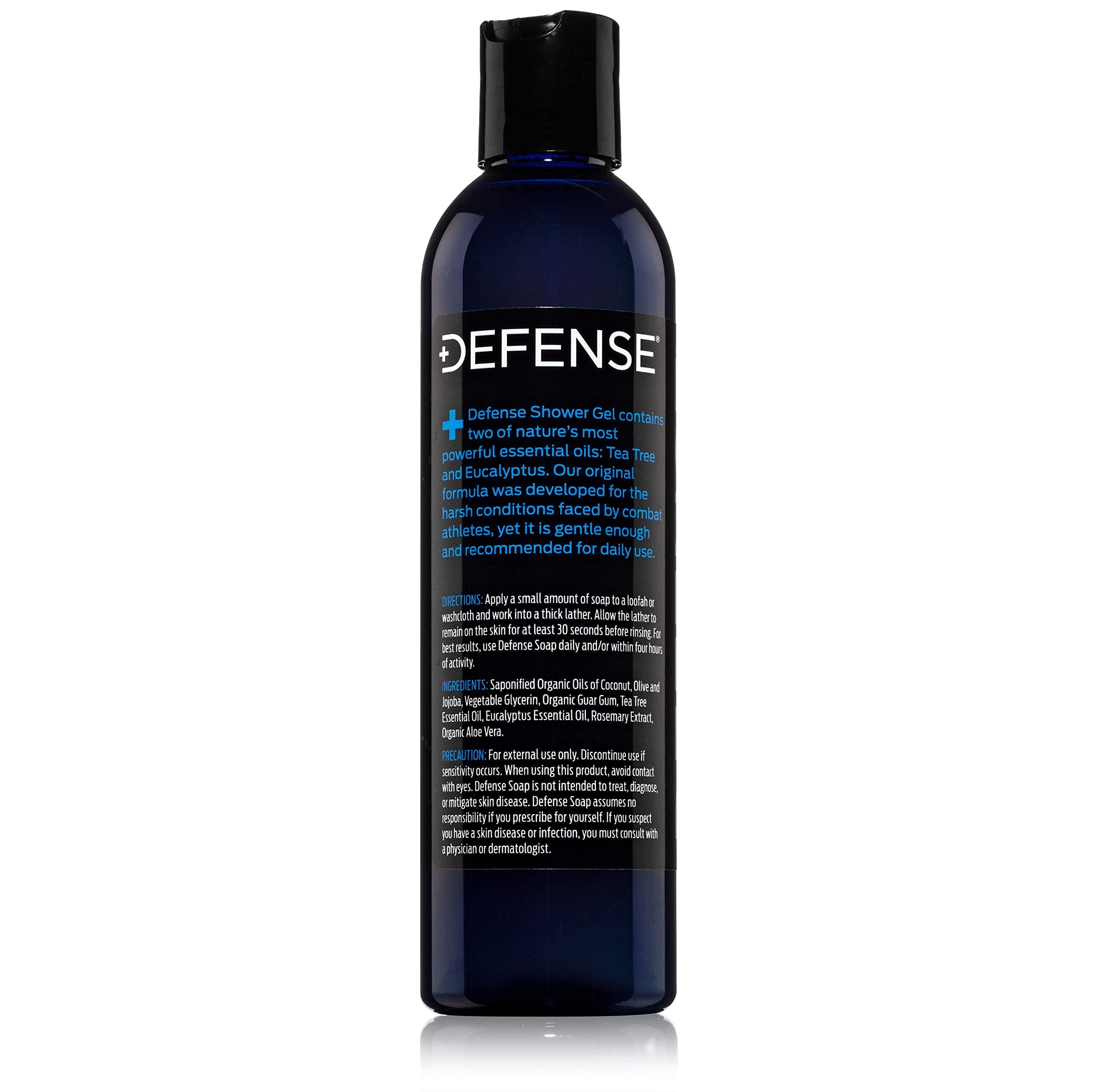 Defense Soap Tea Tree Body Wash – All Natural Organic Shower Soap for Athletes | Odor Control & Skin Health – 8 oz (Pack of 2)