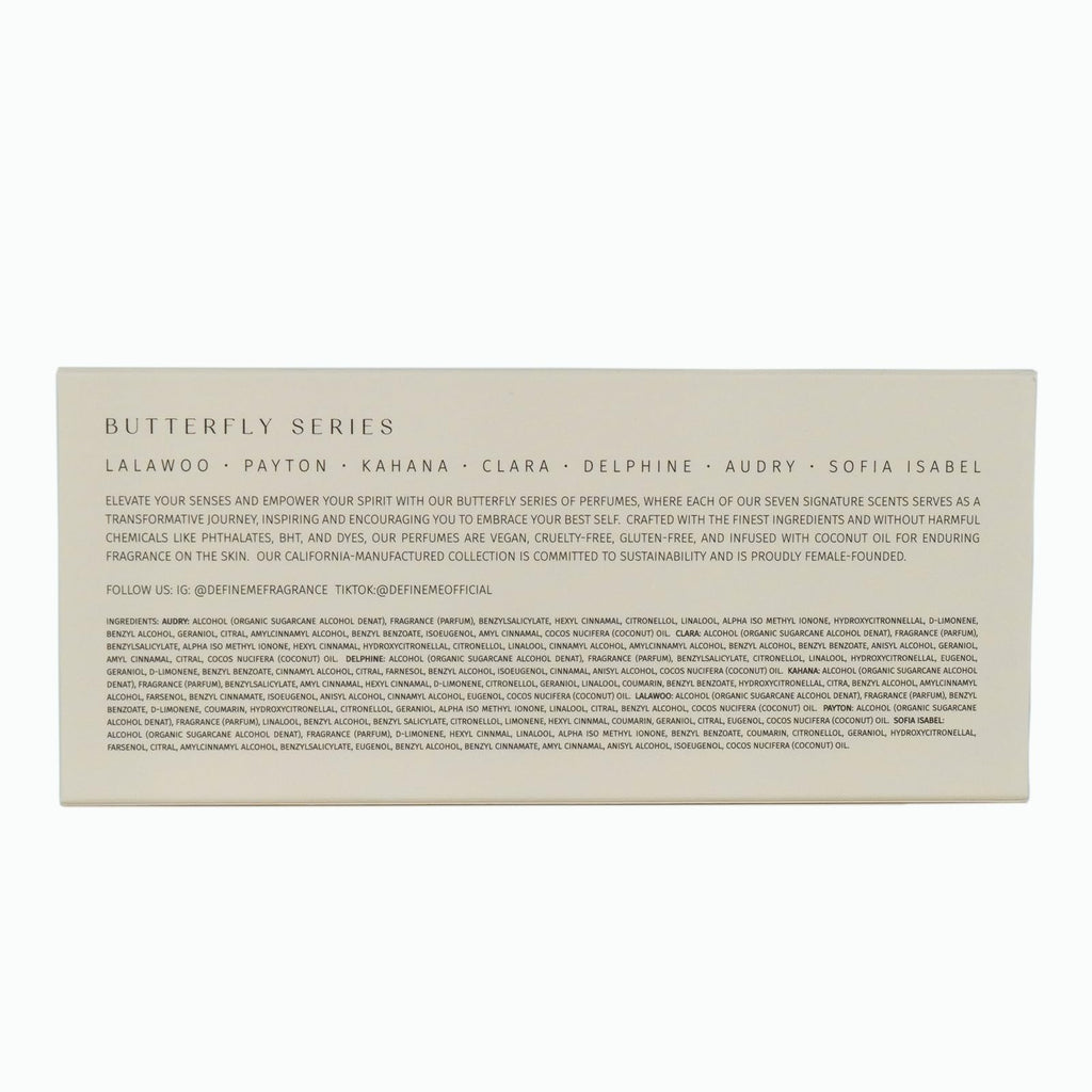 DefineMe Mini Perfume Gift Set – 7 Scents, Travel-Ready & Vegan