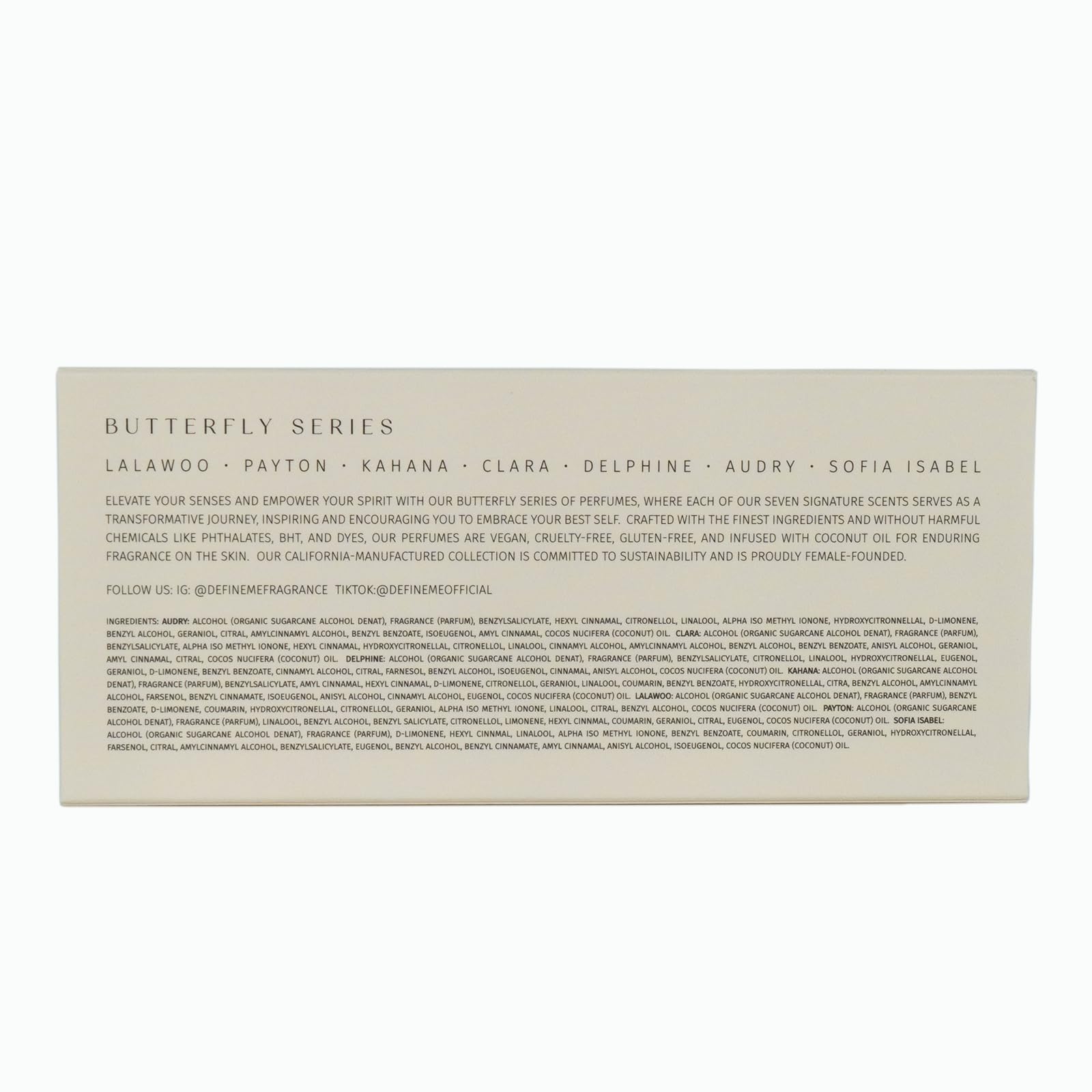DefineMe Mini Perfume Gift Set – 7 Scents, Travel-Ready & Vegan