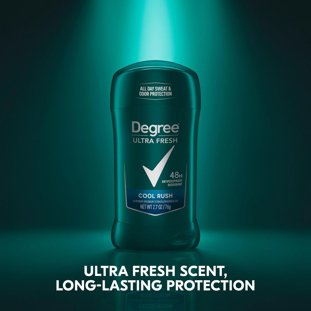 Degree Men Ultra Fresh Cool Rush Antiperspirant Deodorant Stick — 4 Pack (2.7 oz)