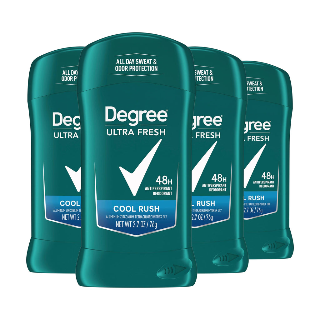 Degree Men Ultra Fresh Cool Rush Antiperspirant Deodorant Stick — 4 Pack (2.7 oz)