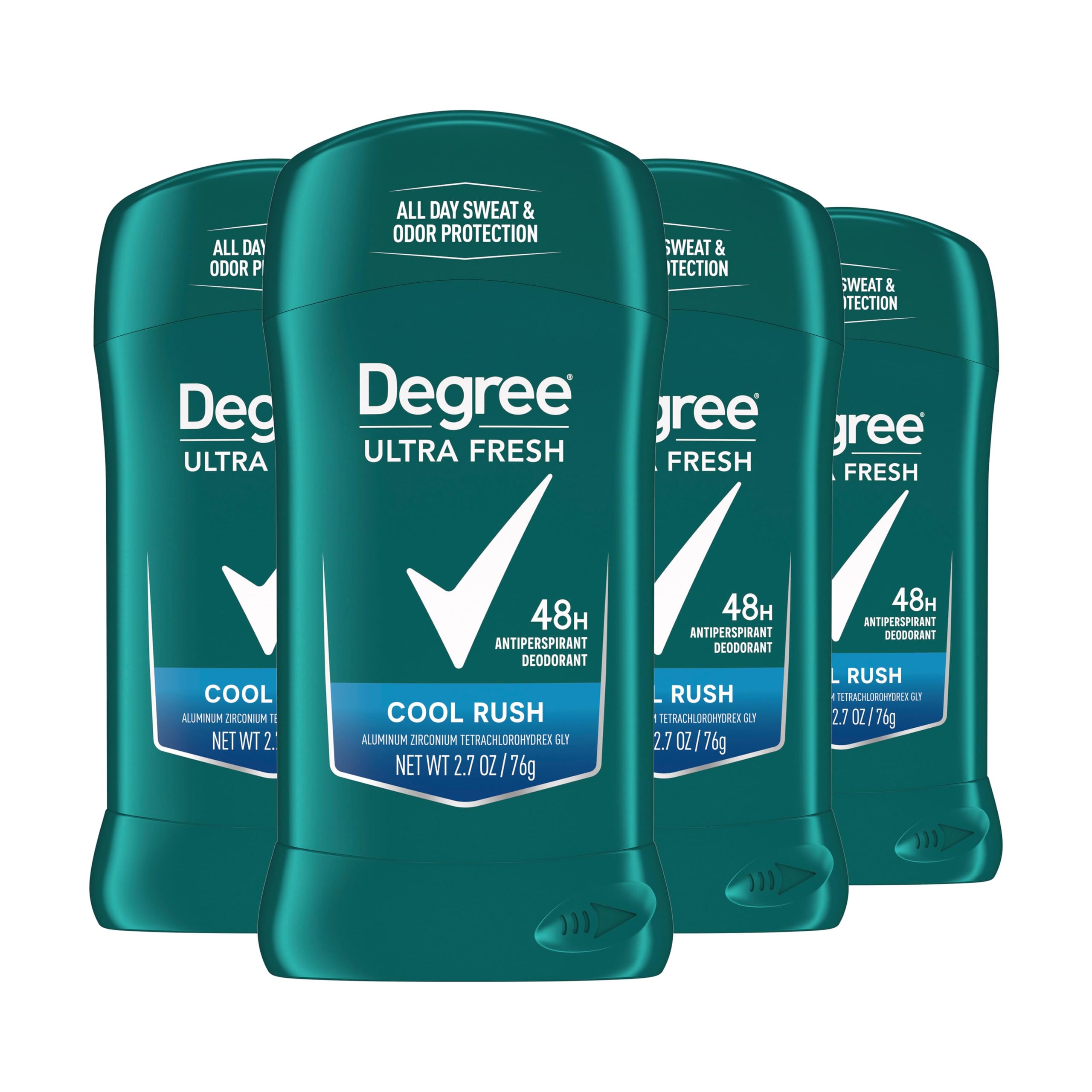 Degree Men Ultra Fresh Cool Rush Antiperspirant Deodorant Stick — 4 Pack (2.7 oz)