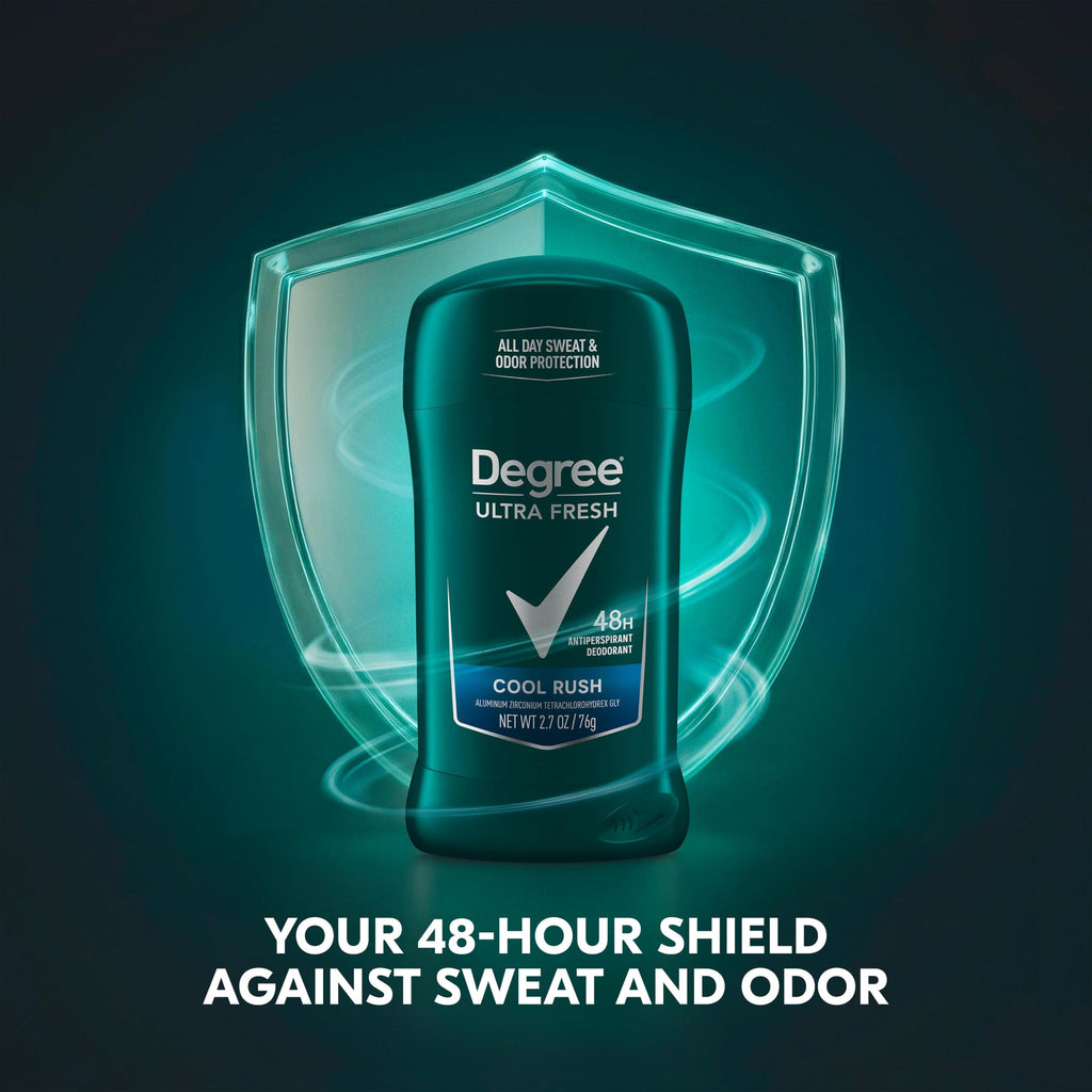 Degree Men Ultra Fresh Cool Rush Antiperspirant Deodorant Stick — 4 Pack (2.7 oz)