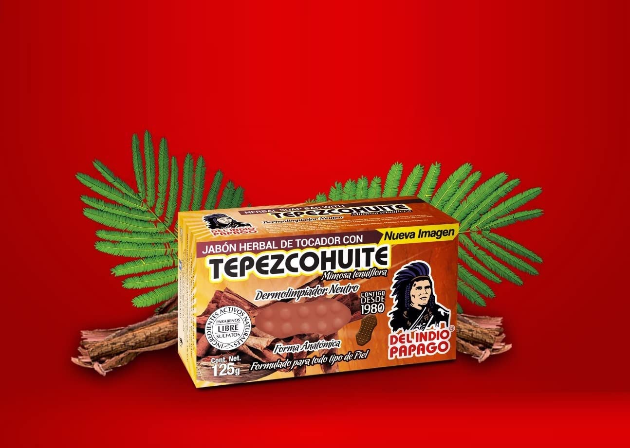 Del Indio Papago Neutral Soap with Tepezcohuite – 5x125g for All Skin Types