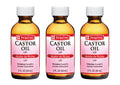De La Cruz Castor Oil – 100% Pure USP-Grade Castor Oil for Hair, Skin, Lashes, and Eyebrows | 2 fl oz (3 Glass Bottles)