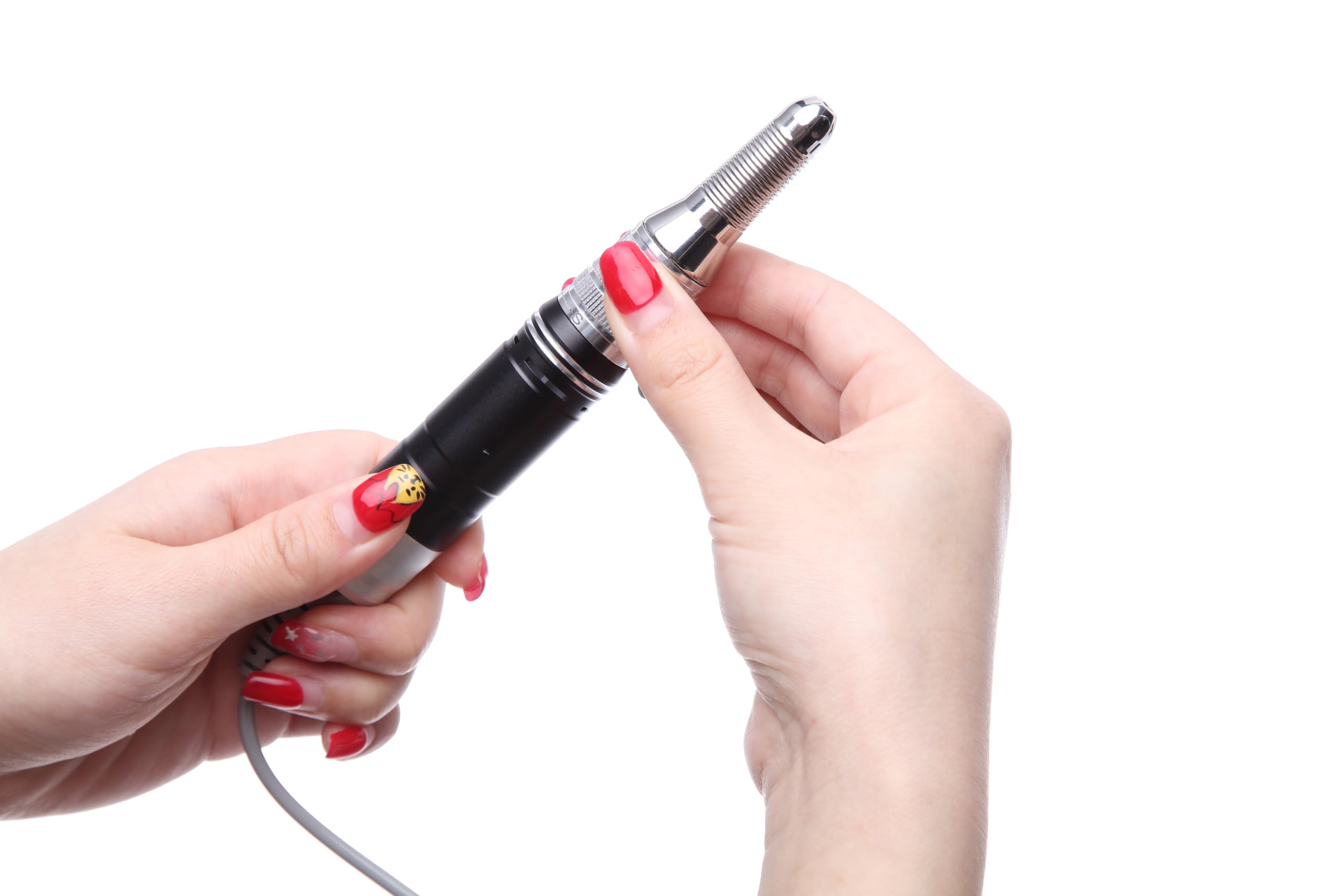 Delanie Replacement Handpiece for Nail Drill – 35000 RPM, White, Lightweight Aluminum, 3/32in Bit Compatible