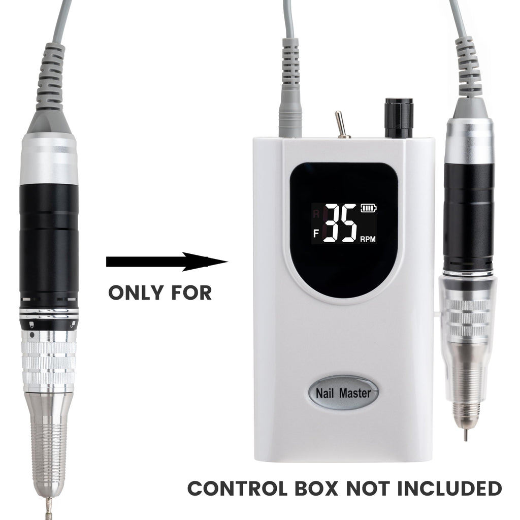 Delanie Replacement Handpiece for Nail Drill – 35000 RPM, White, Lightweight Aluminum, 3/32in Bit Compatible