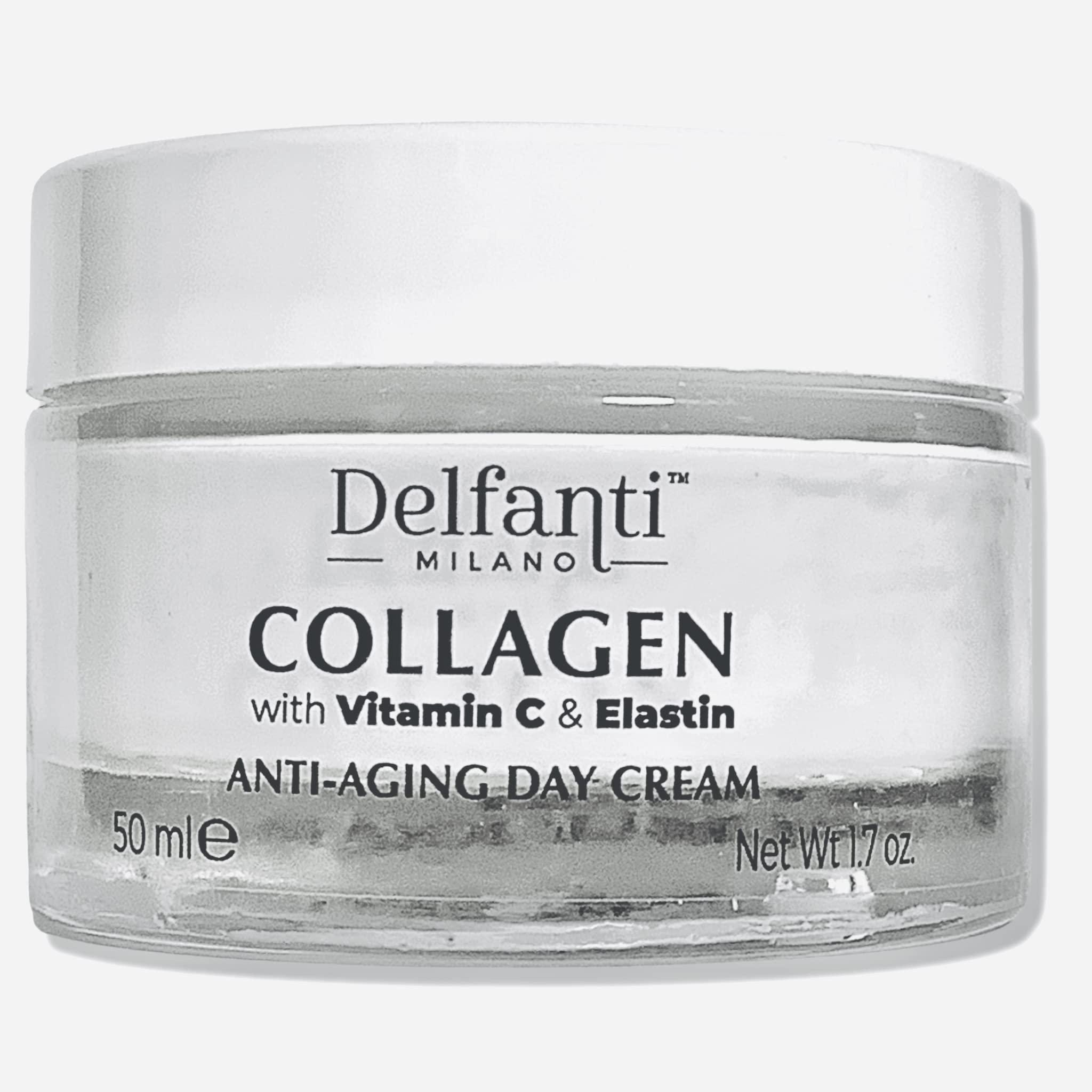 Delfanti-Milano COLLAGEN with Vitamin C & Elastin – Sculpting Day Cream for Face & Neck | Made in Italy