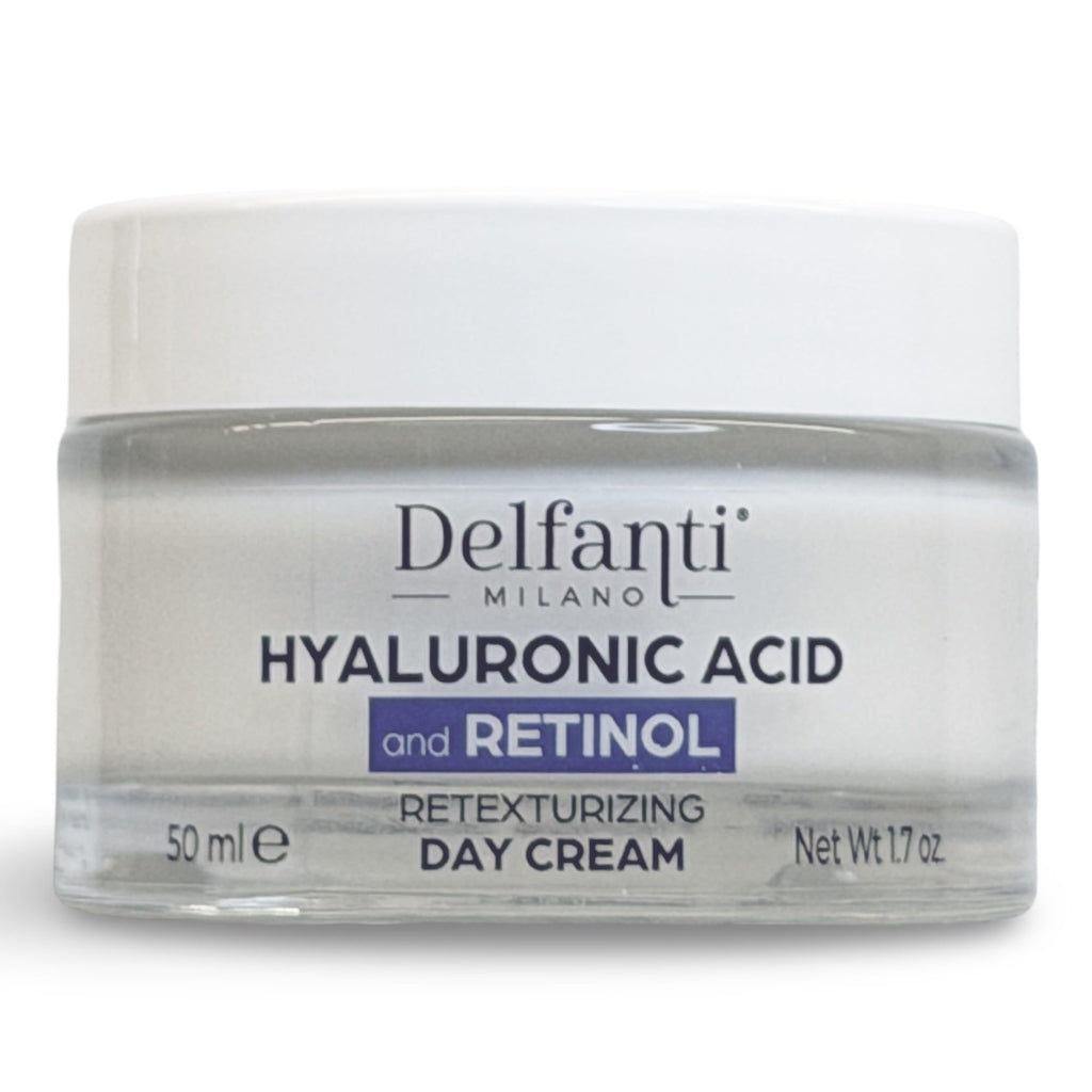 Delfanti-Milano Hyaluronic Acid & Retinol Day Cream – Deep Hydration & Texture Retexturizing
