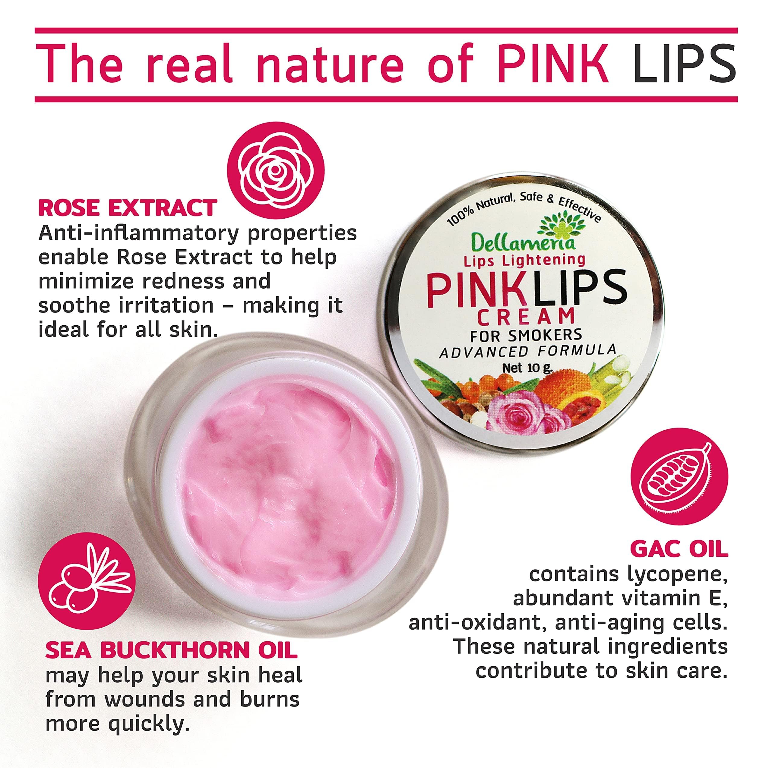 Dellameria Pink Lips Cream – Natural Lip Lightening & Deep Hydration for Dark Lips
